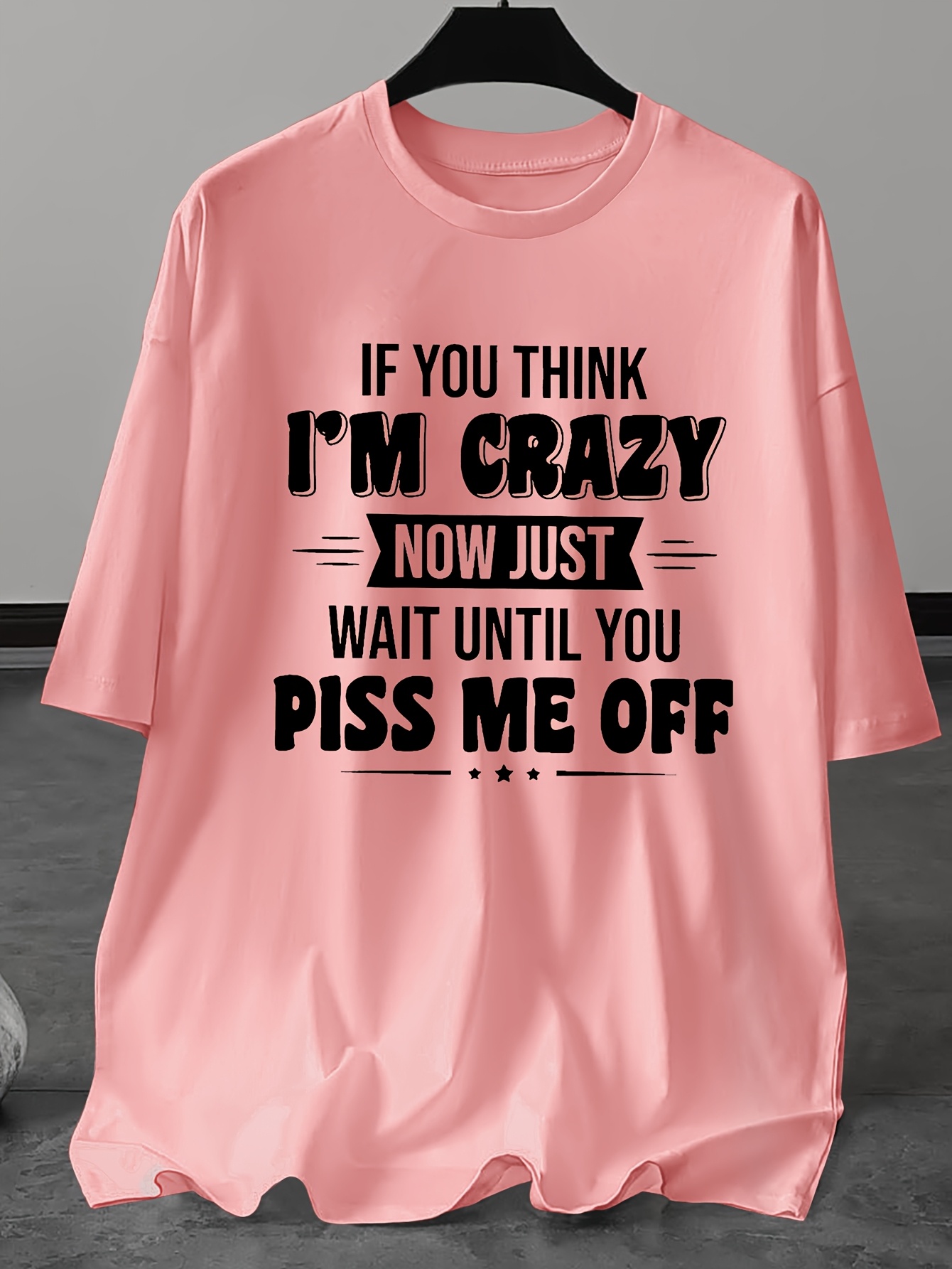 Men's Plus Size Funny Sarcastic T-Shirt - 