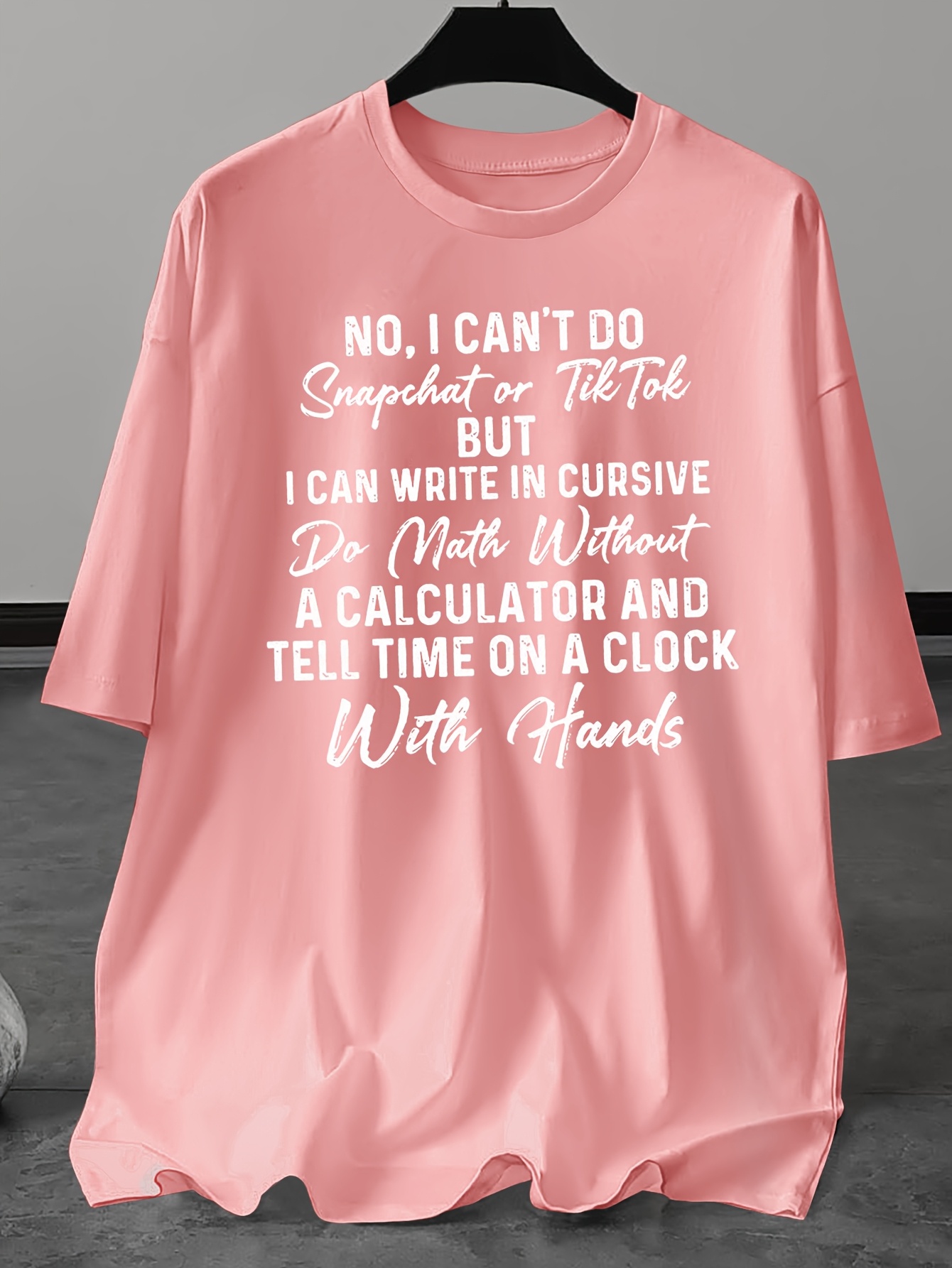 Everyday Style| Men's Plus Size Casual Pink T-Shirt - 