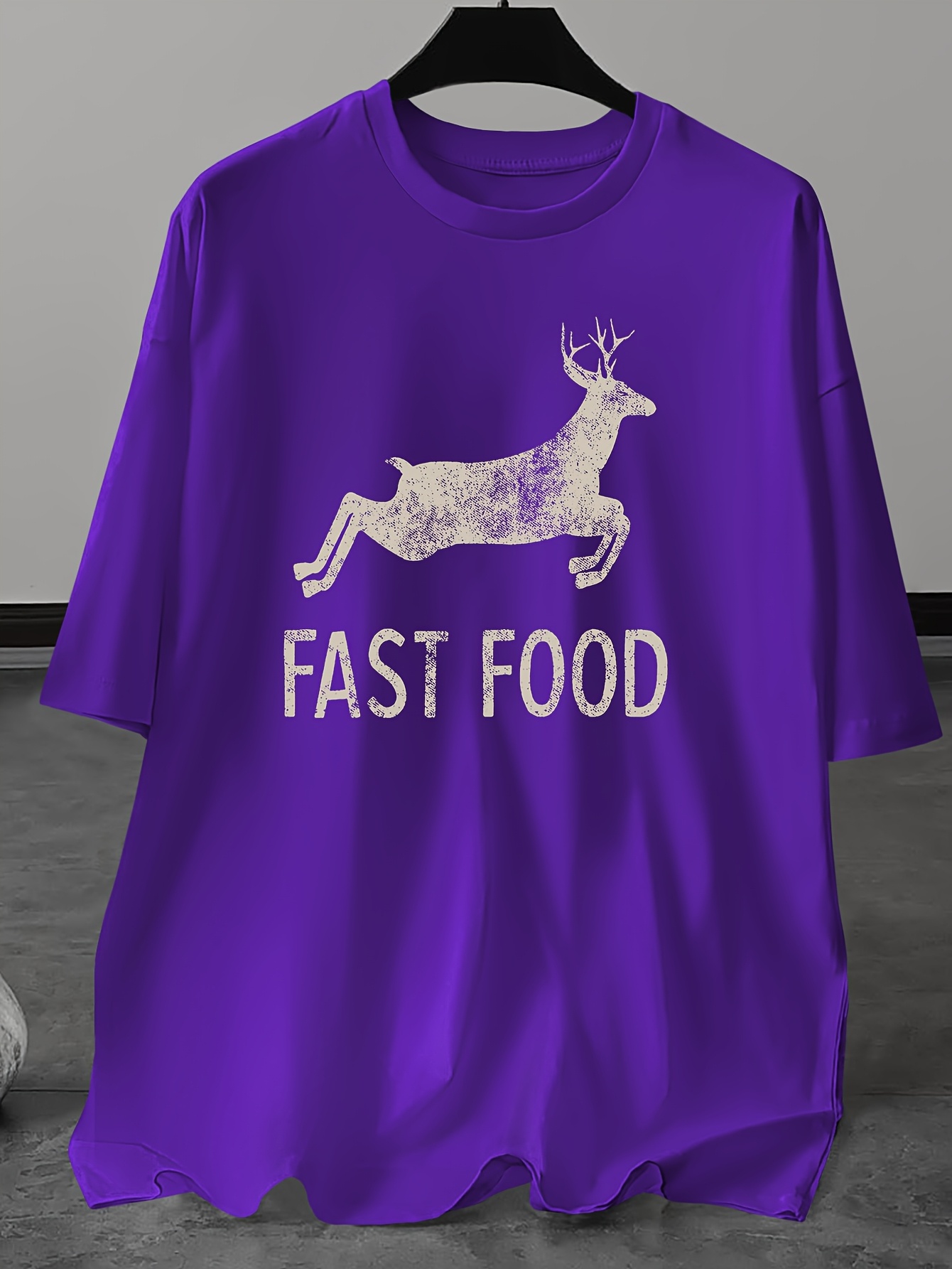 1pc Men's Plus Size Casual Round Neck 