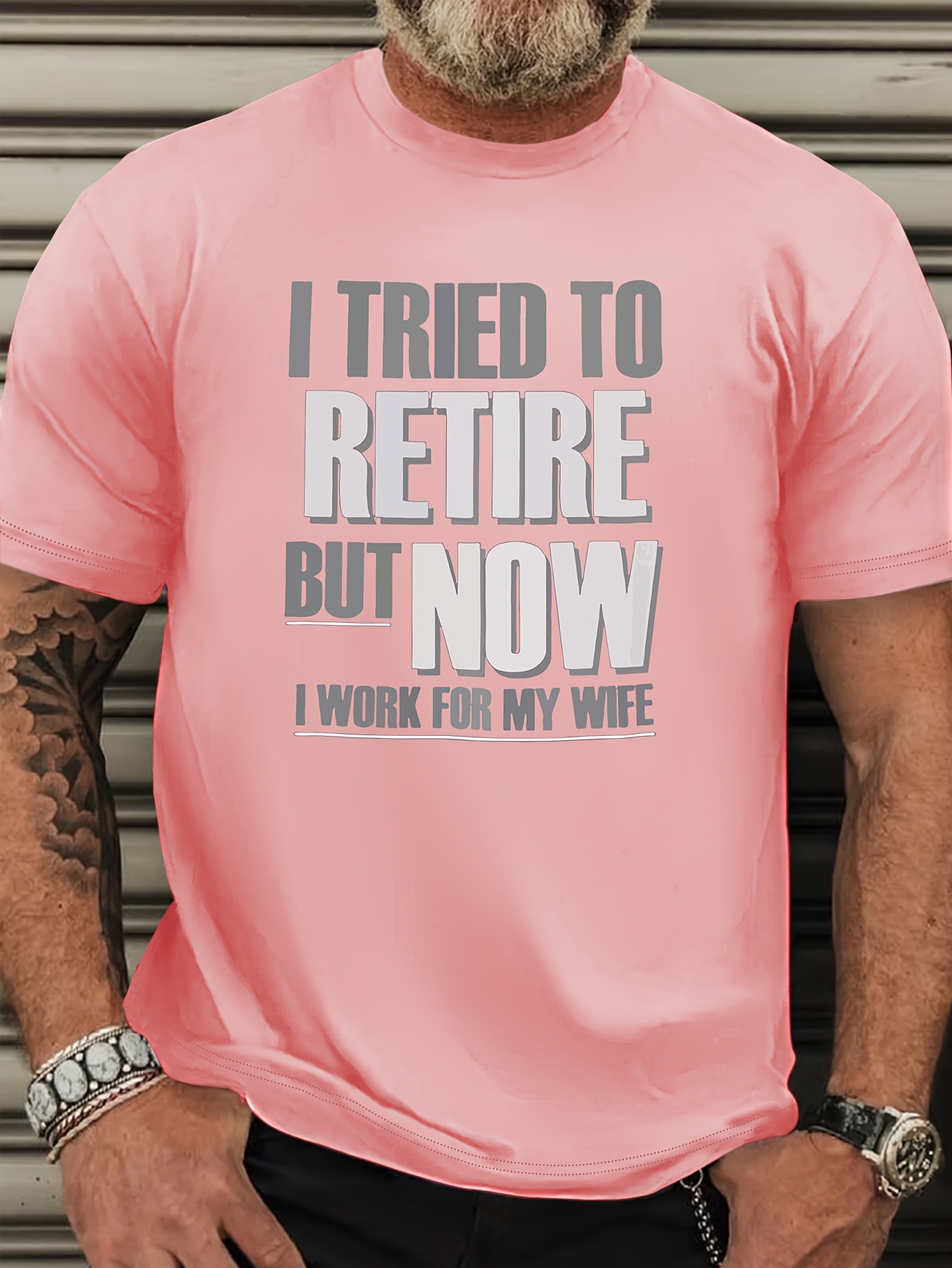 Men'S Plus Size Casual Crew Neck T-Shirt 