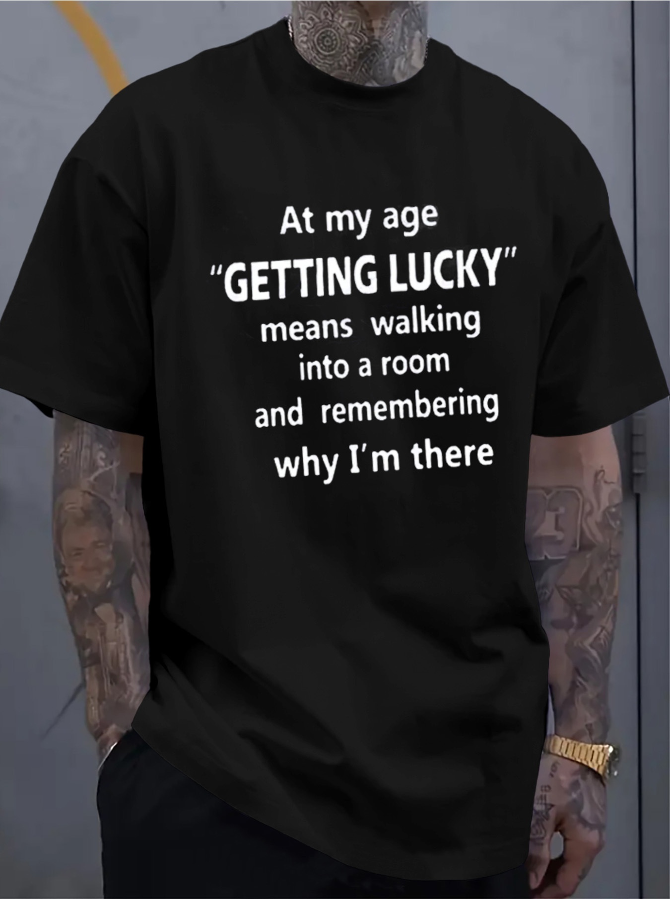 Men's Plus Size Funny T-Shirt - 