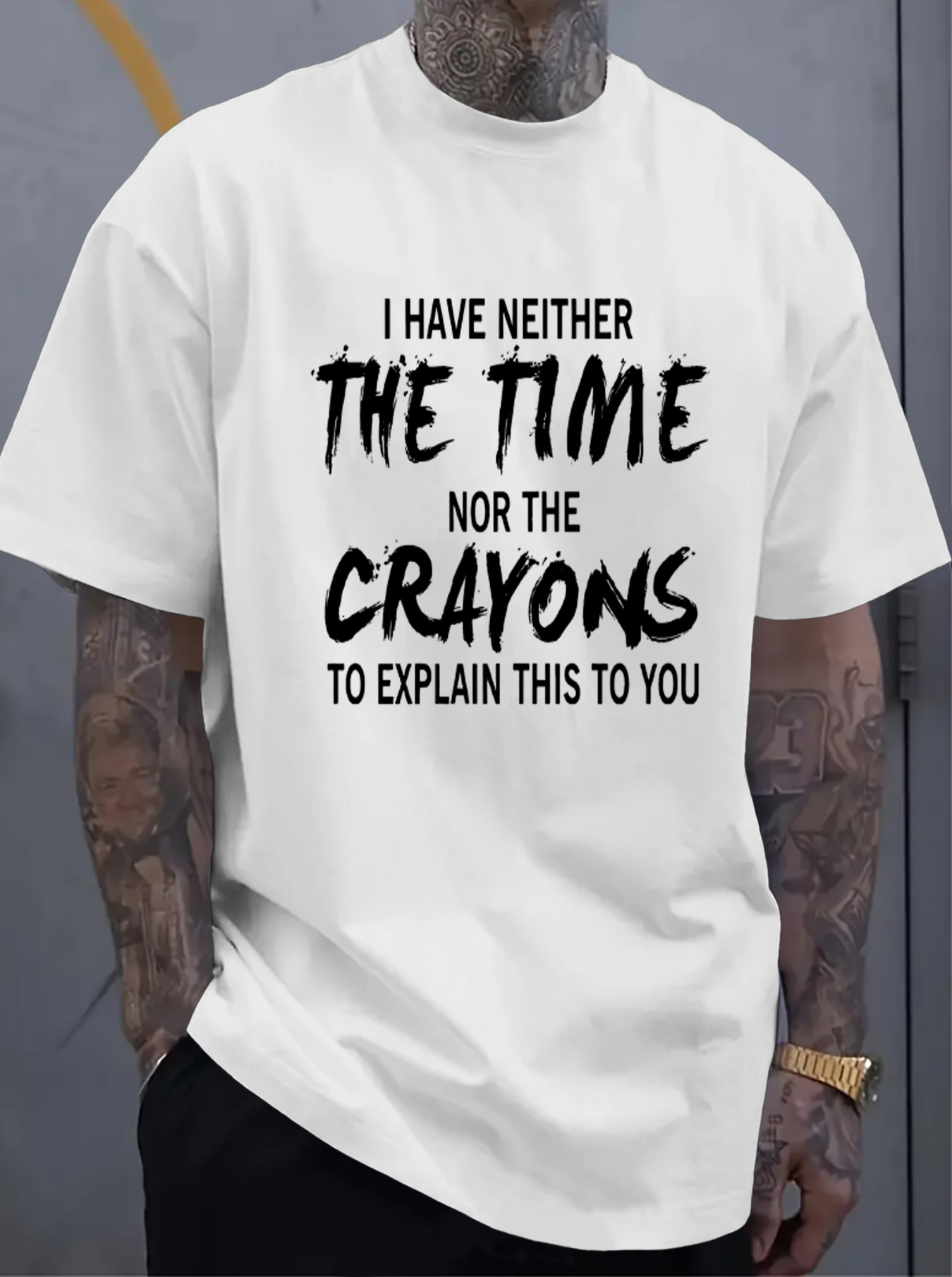 Men's Plus Size Funny T-Shirt - 