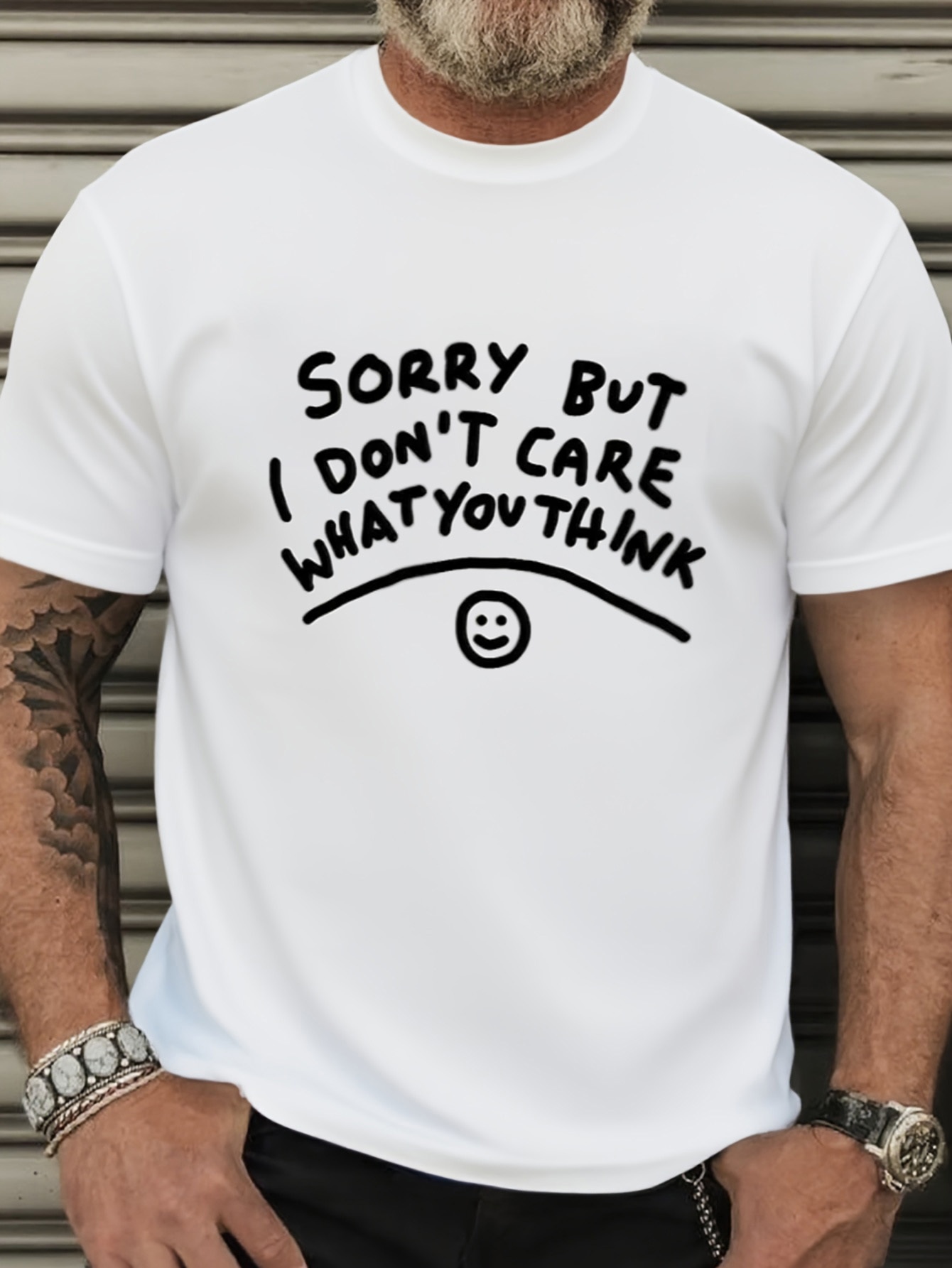 Men's Plus Size Funny T-Shirt - 