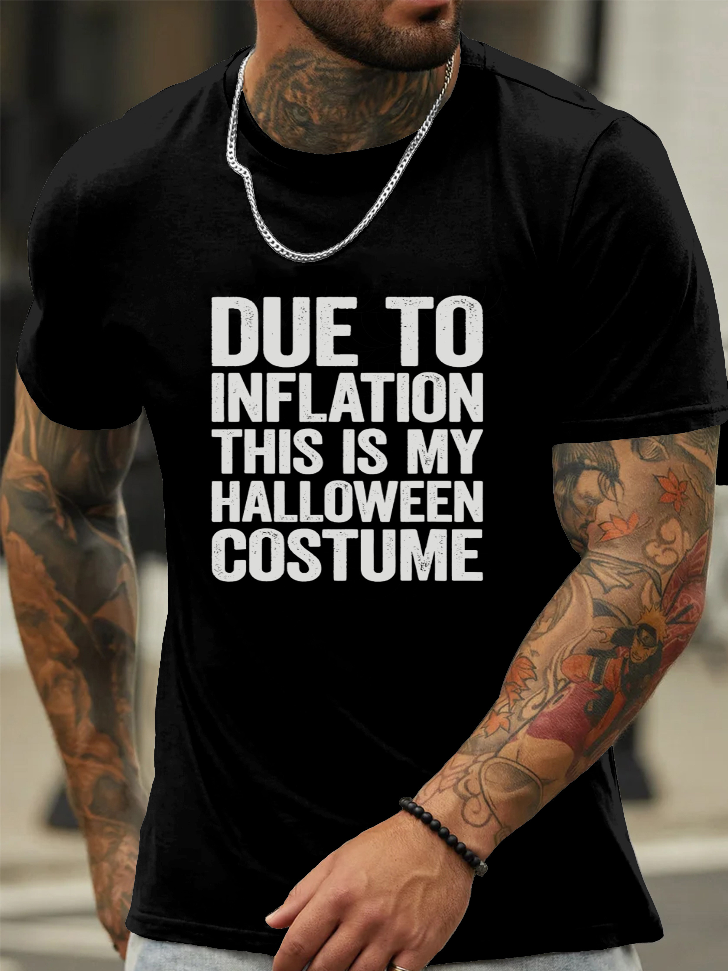 Men's Plus Size Funny Halloween T-Shirt - 