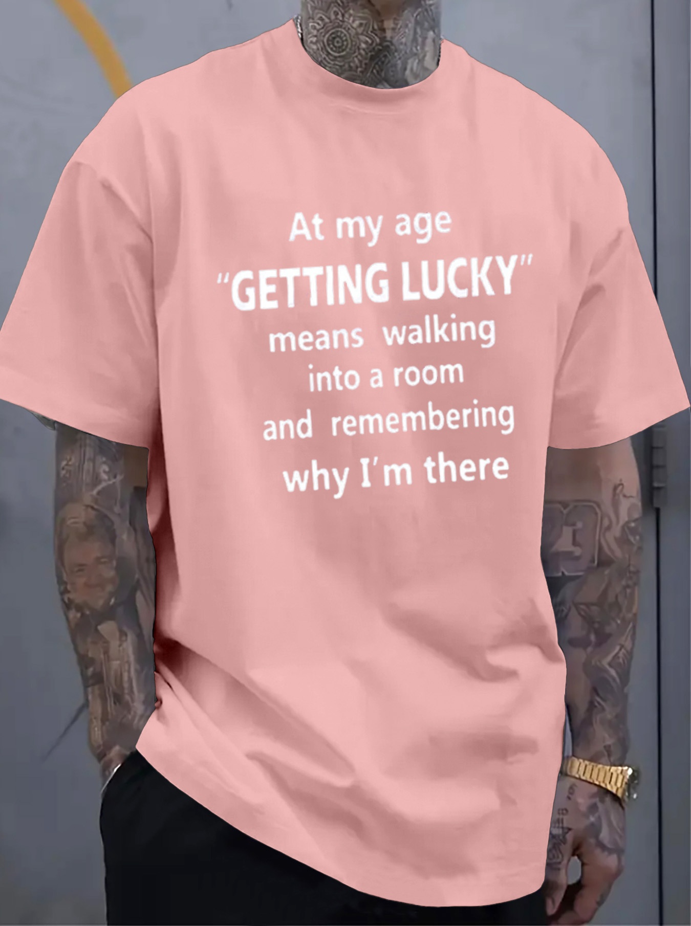 Men's Plus Size Funny T-Shirt - 