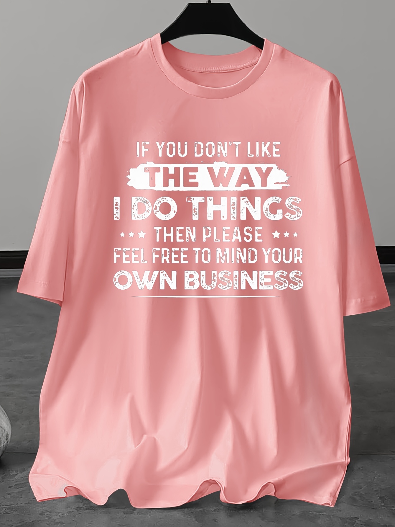 Men'S Plus Size Casual Crew Neck T-Shirt - 