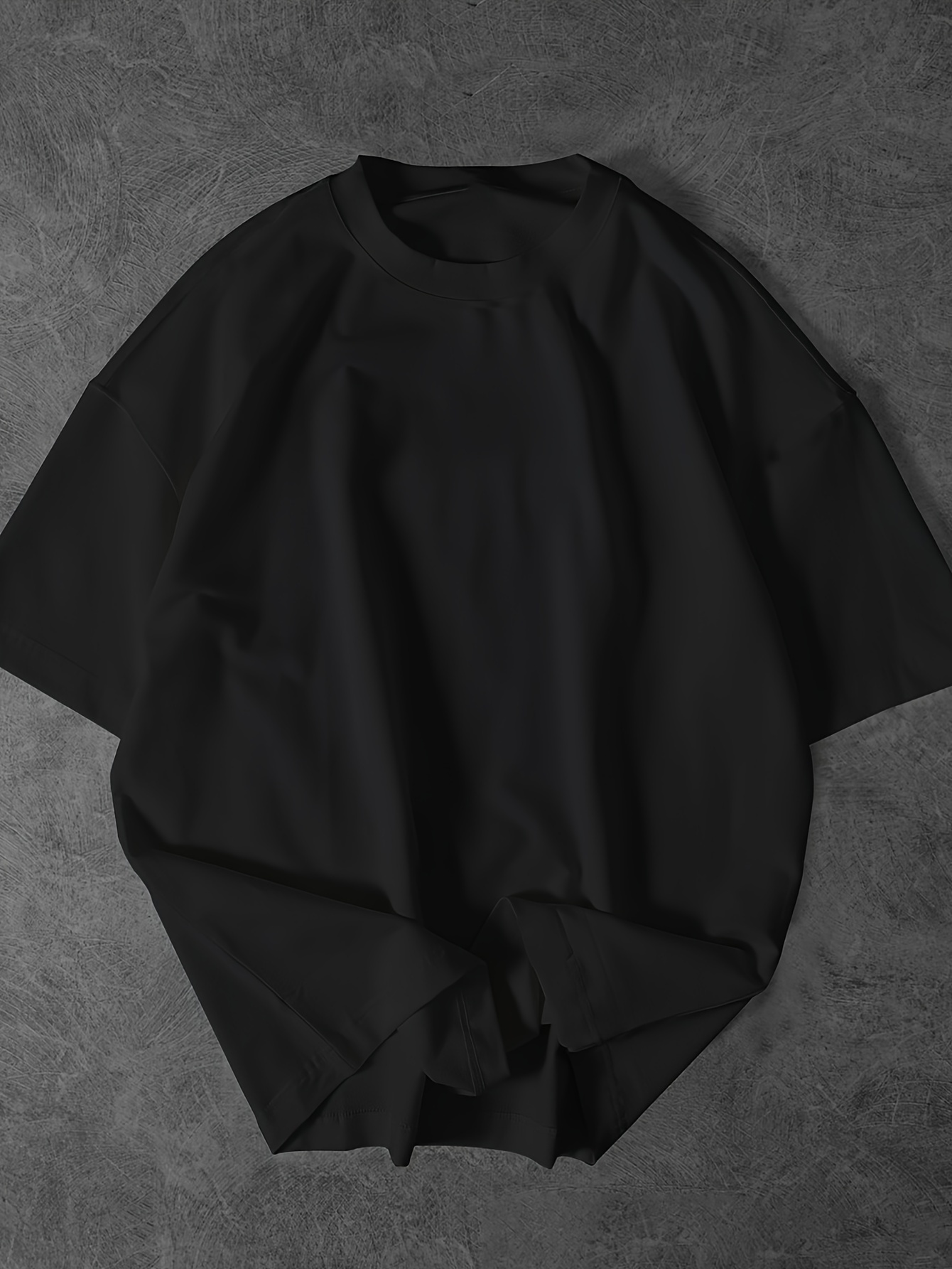 Mens Plus Size Casual Crew Neck T-Shirt with Skull Print & Slogan - Polyester Knit Fabric, Medium Stretch, Regular Fit, All-Season Adult Tee