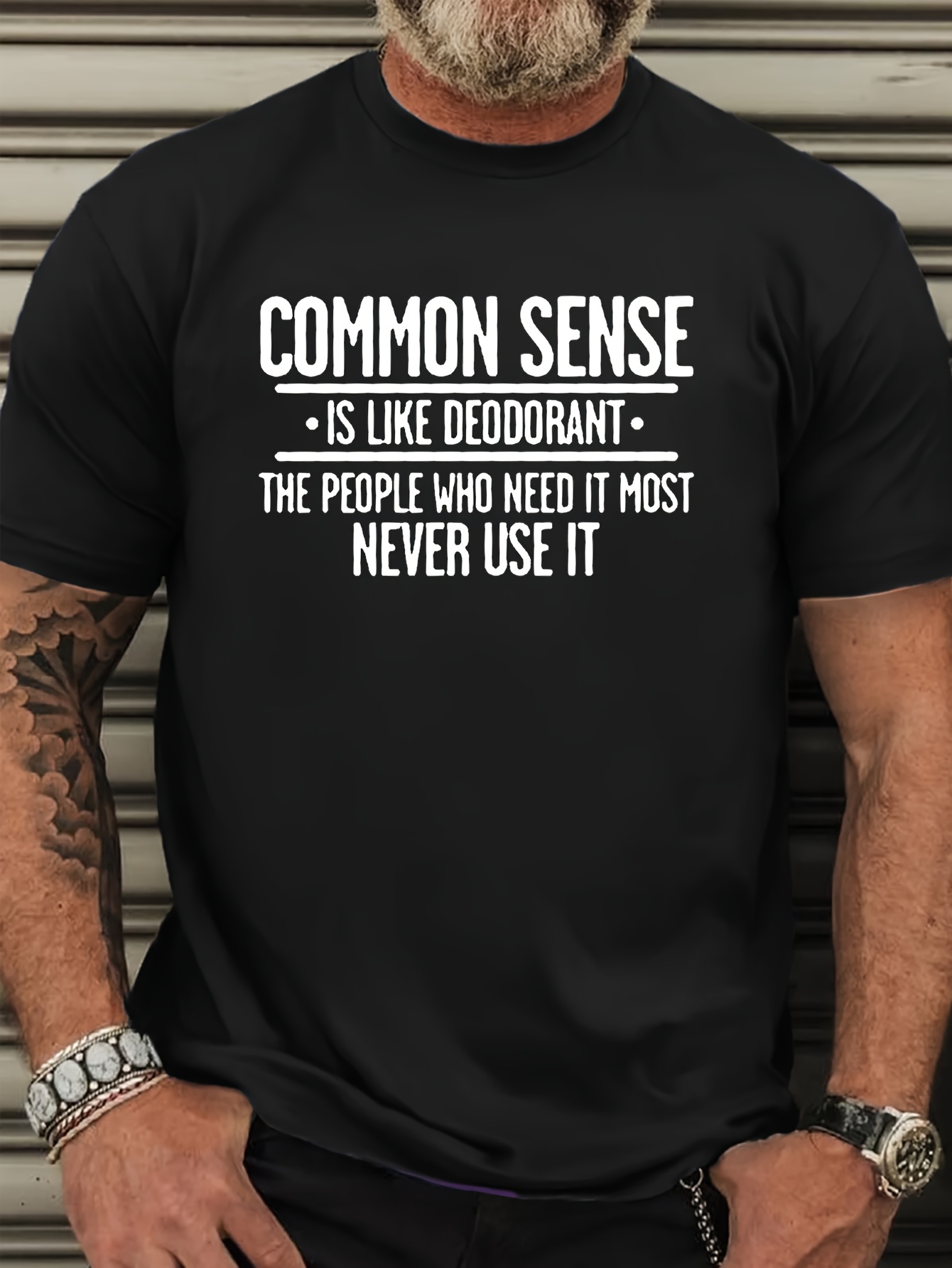 Men's Plus Size Casual Crew Neck T-Shirt - 