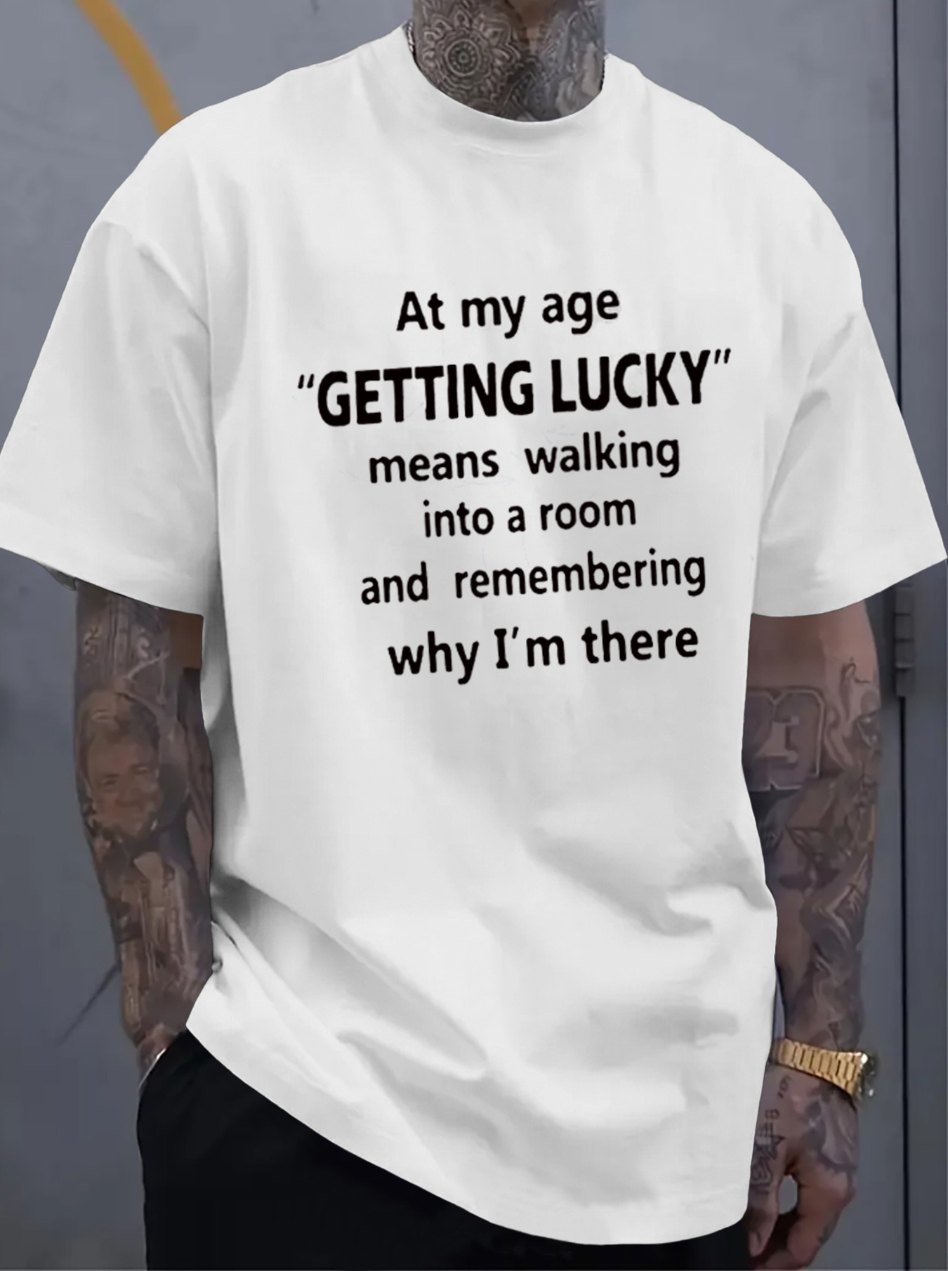 Men's Plus Size Funny T-Shirt - 