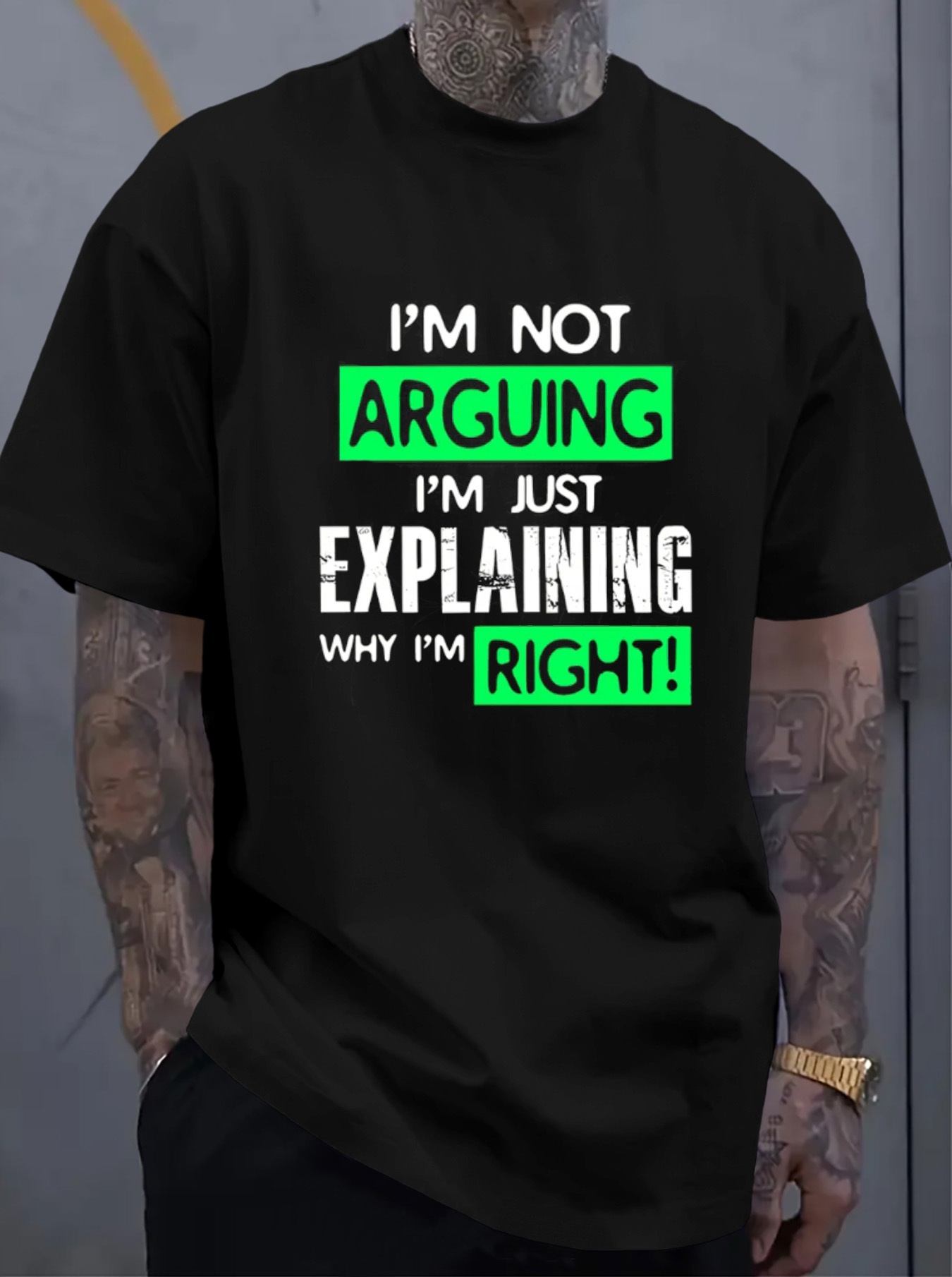 Men's Plus Size Funny T-Shirt - 