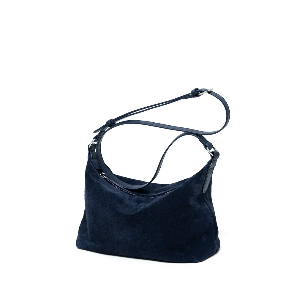 Crescent Suede Shoulder Bag