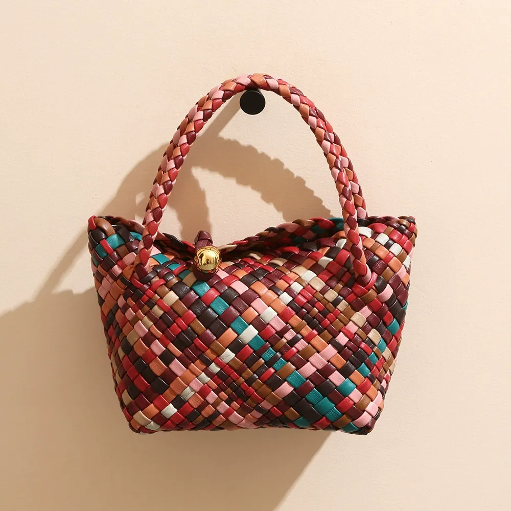 Multicolor Woven Handbag