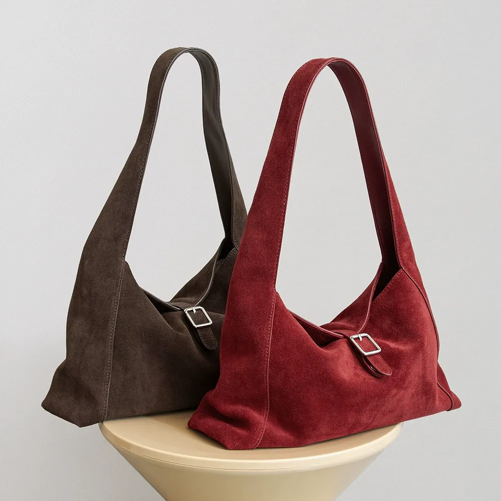 Minimalist Suede Shoulder Bag
