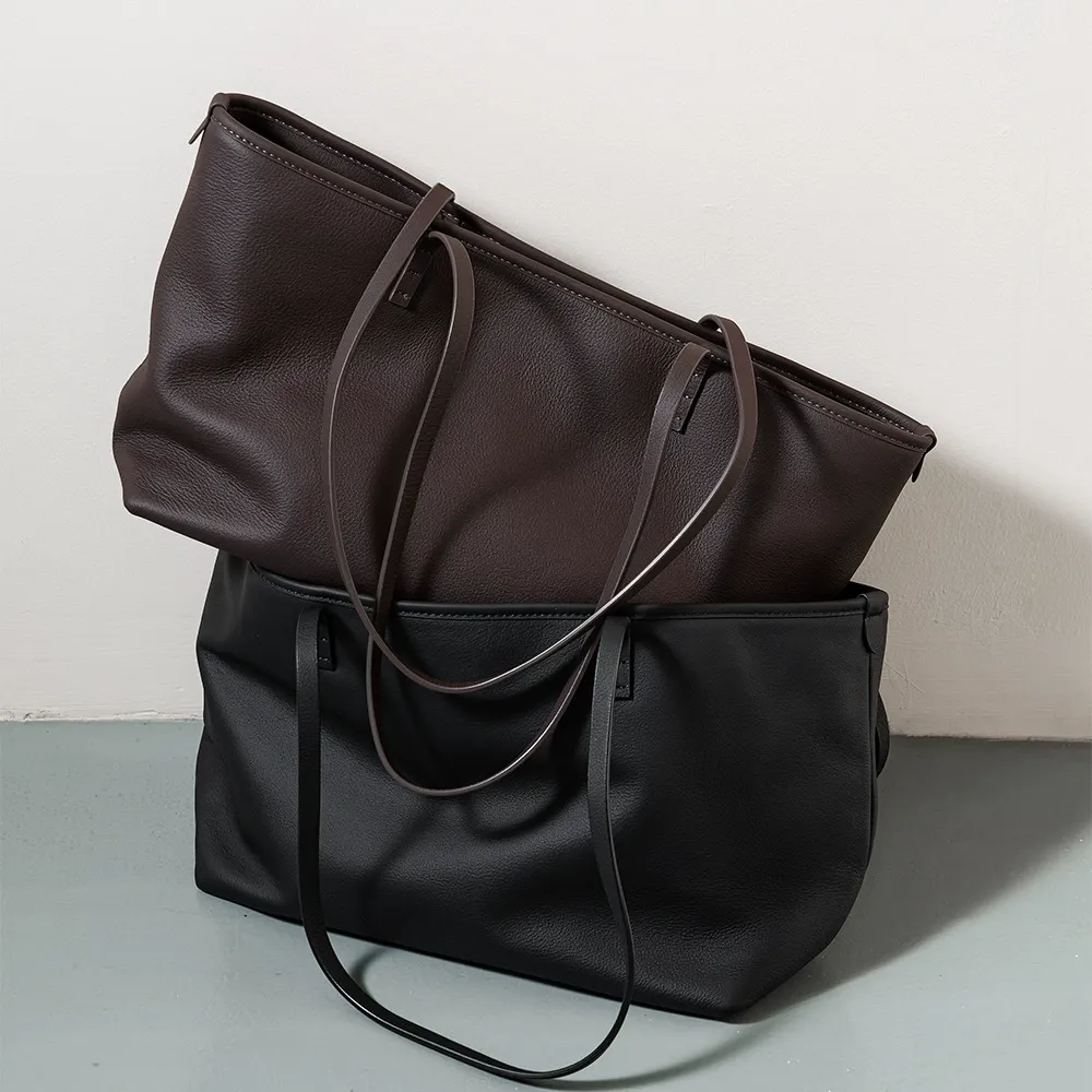 Minimalist Black Shoulder Handbag