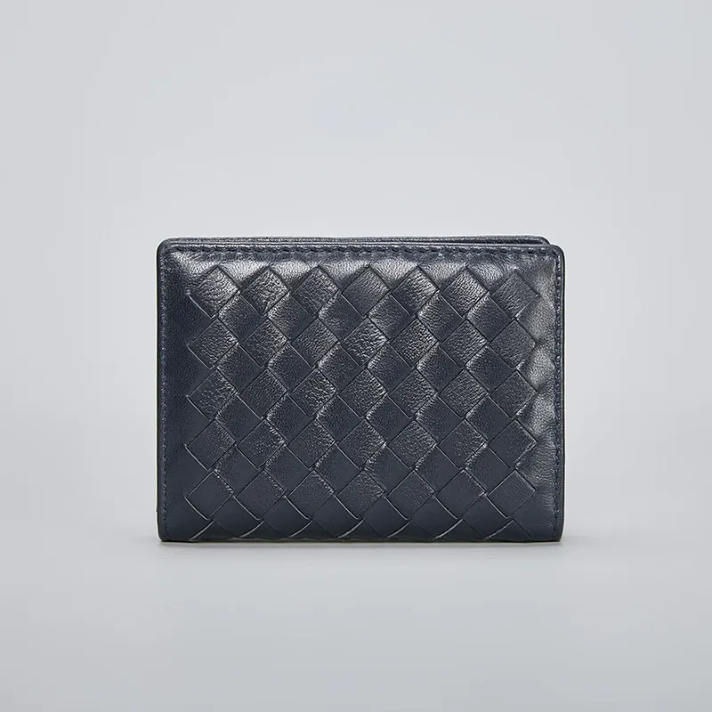 Classic Weave Leather Slim Wallet