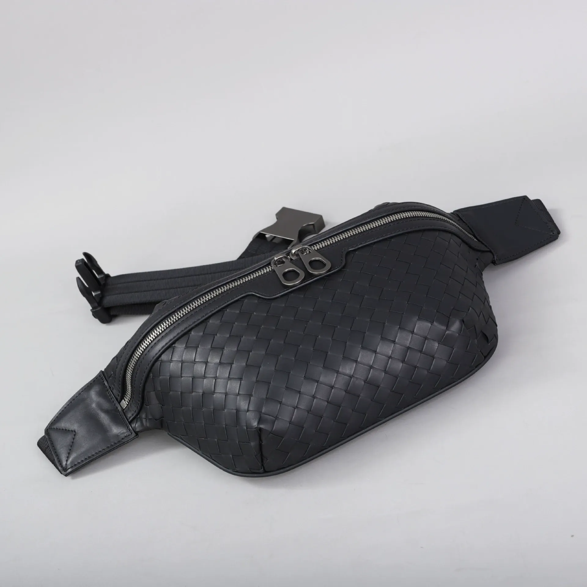 Elite Weave Leather Waist Bag