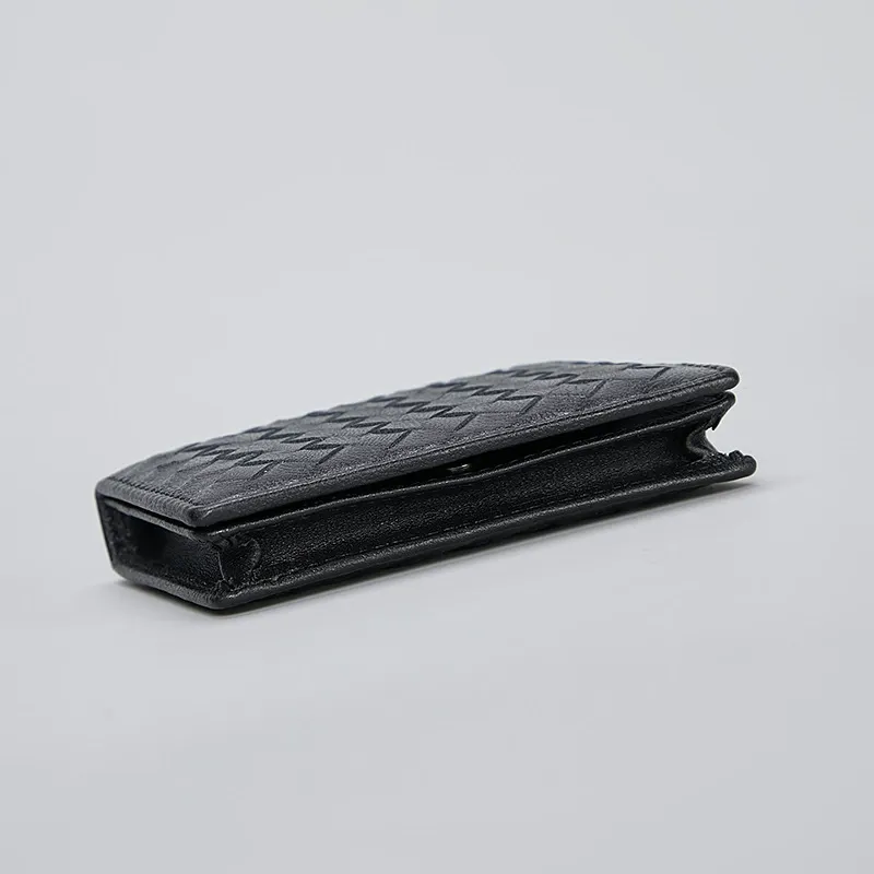 Classic Weave Leather Slim Wallet