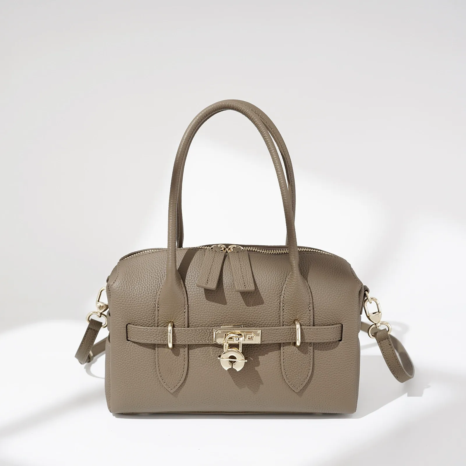 Classic Pebbled Leather Lock Tote