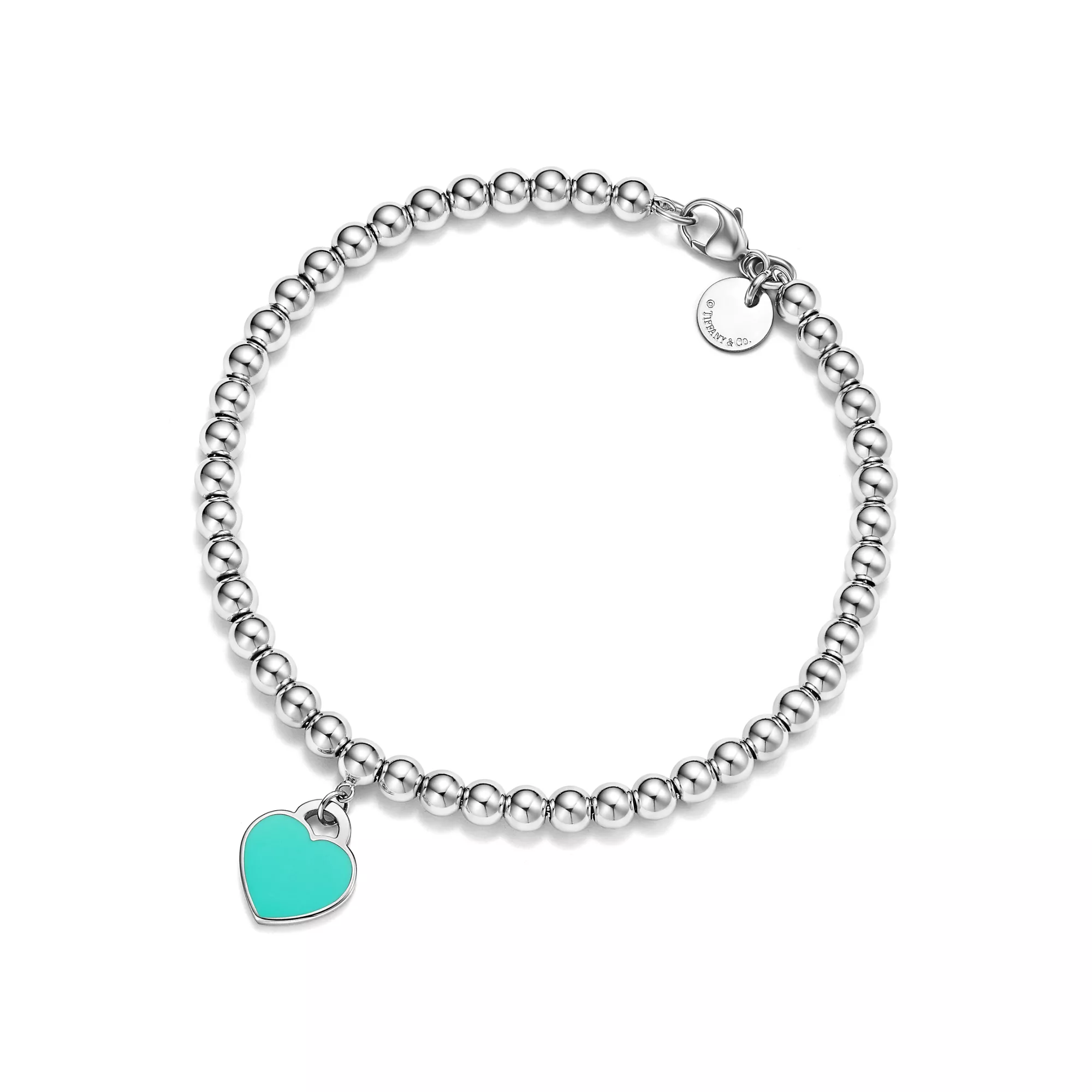 Return to Tiffany® Bead Bracelet in Silver, Tiffany Blue® with a Diamond