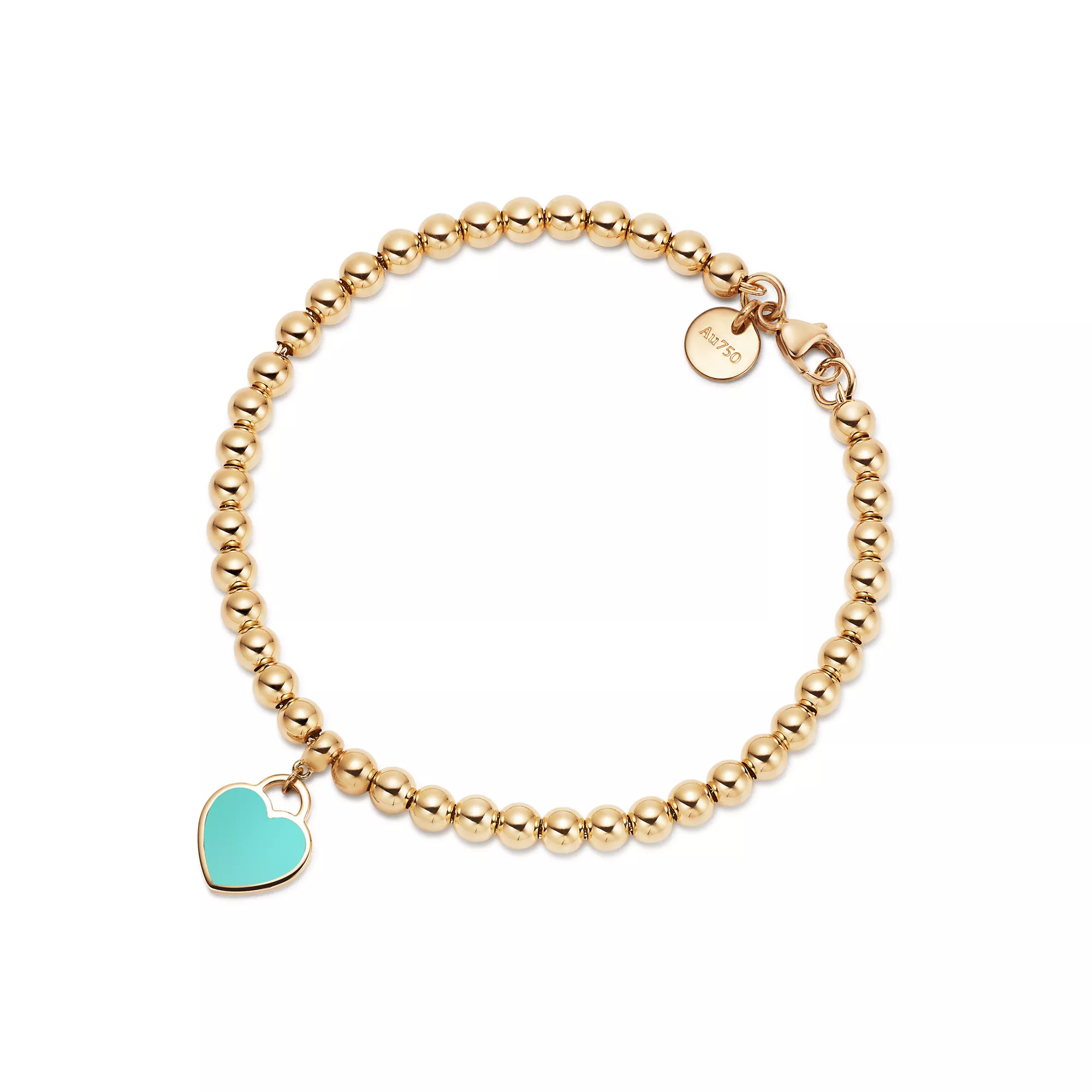 Return to Tiffany® Mini Heart Tag Bead Bracelet,4mm