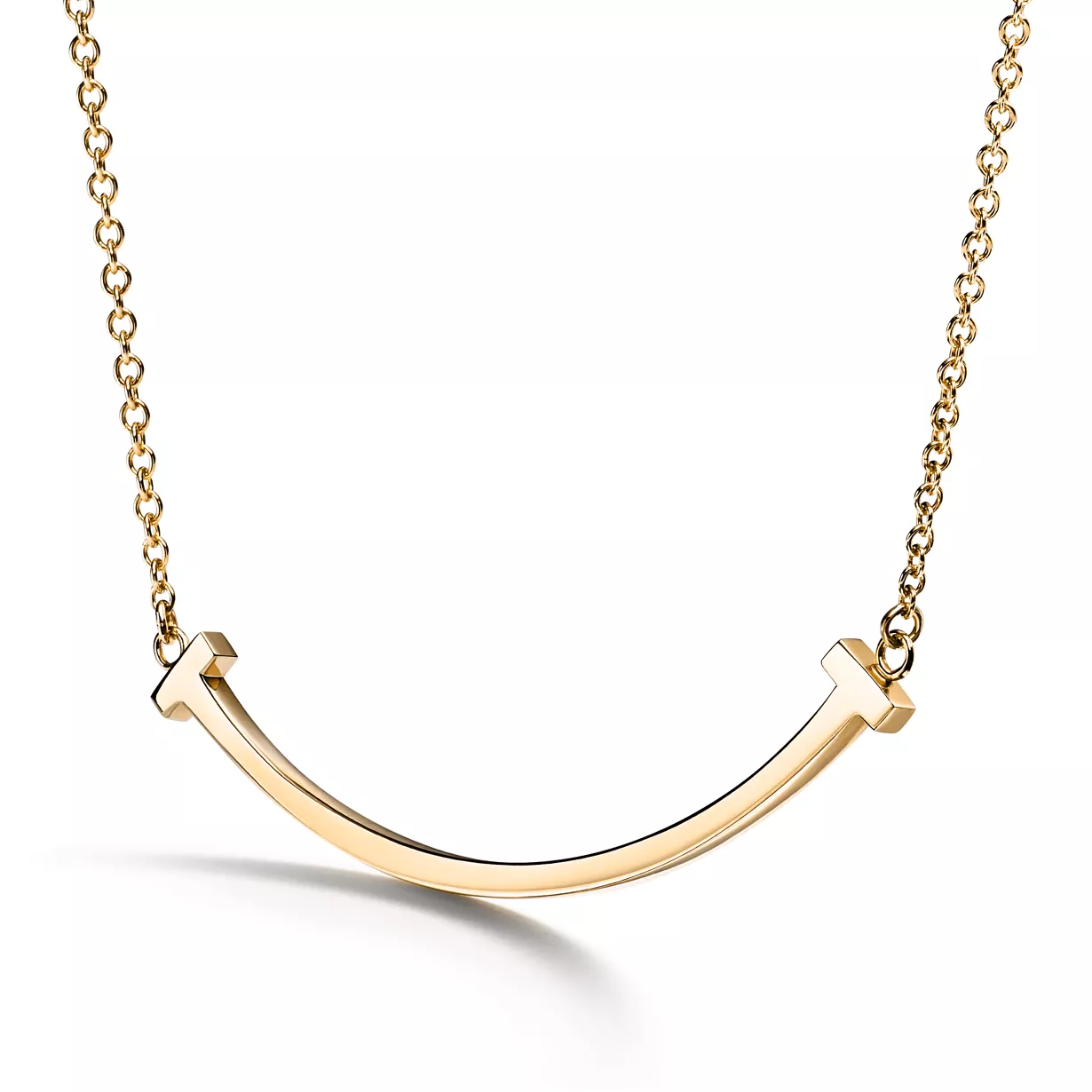 Tiffany T Smile Pendant in Yellow Gold, Small