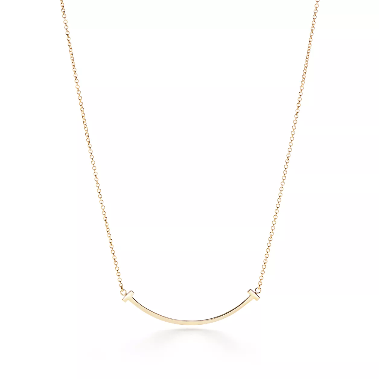 Tiffany T Smile Pendant in Yellow Gold, Small