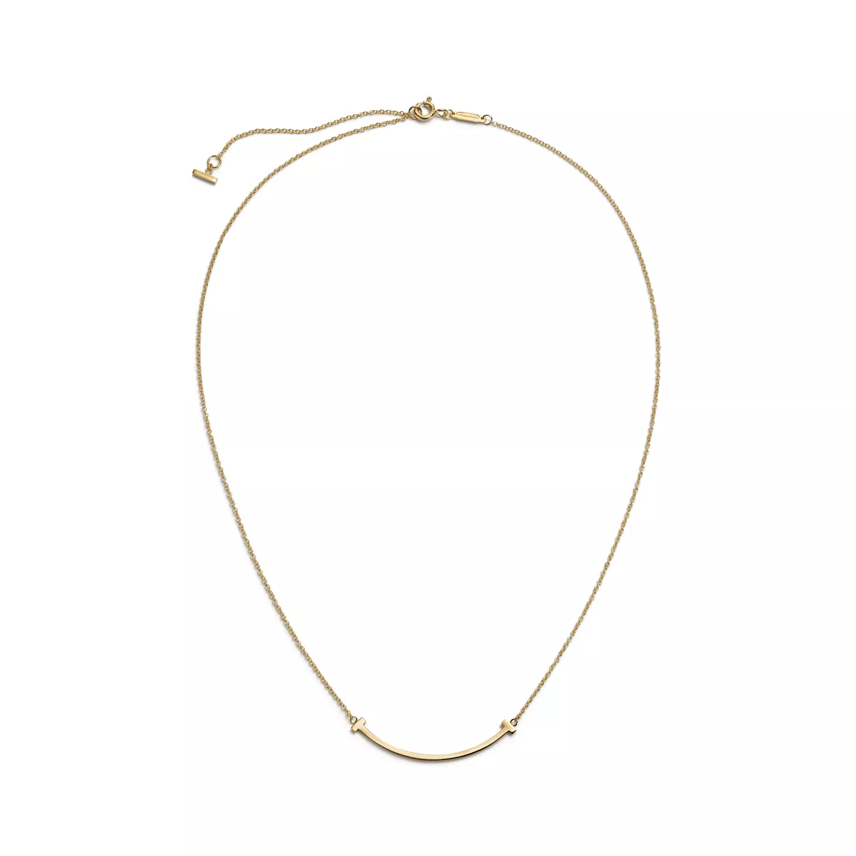 Tiffany T Smile Pendant in Yellow Gold, Small