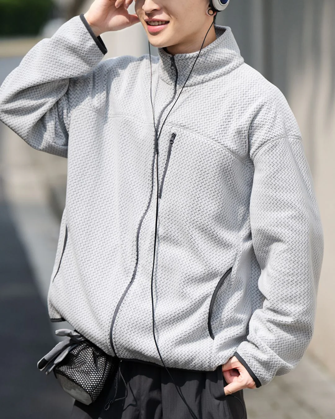 Chevron Fleece Jacket JK243
