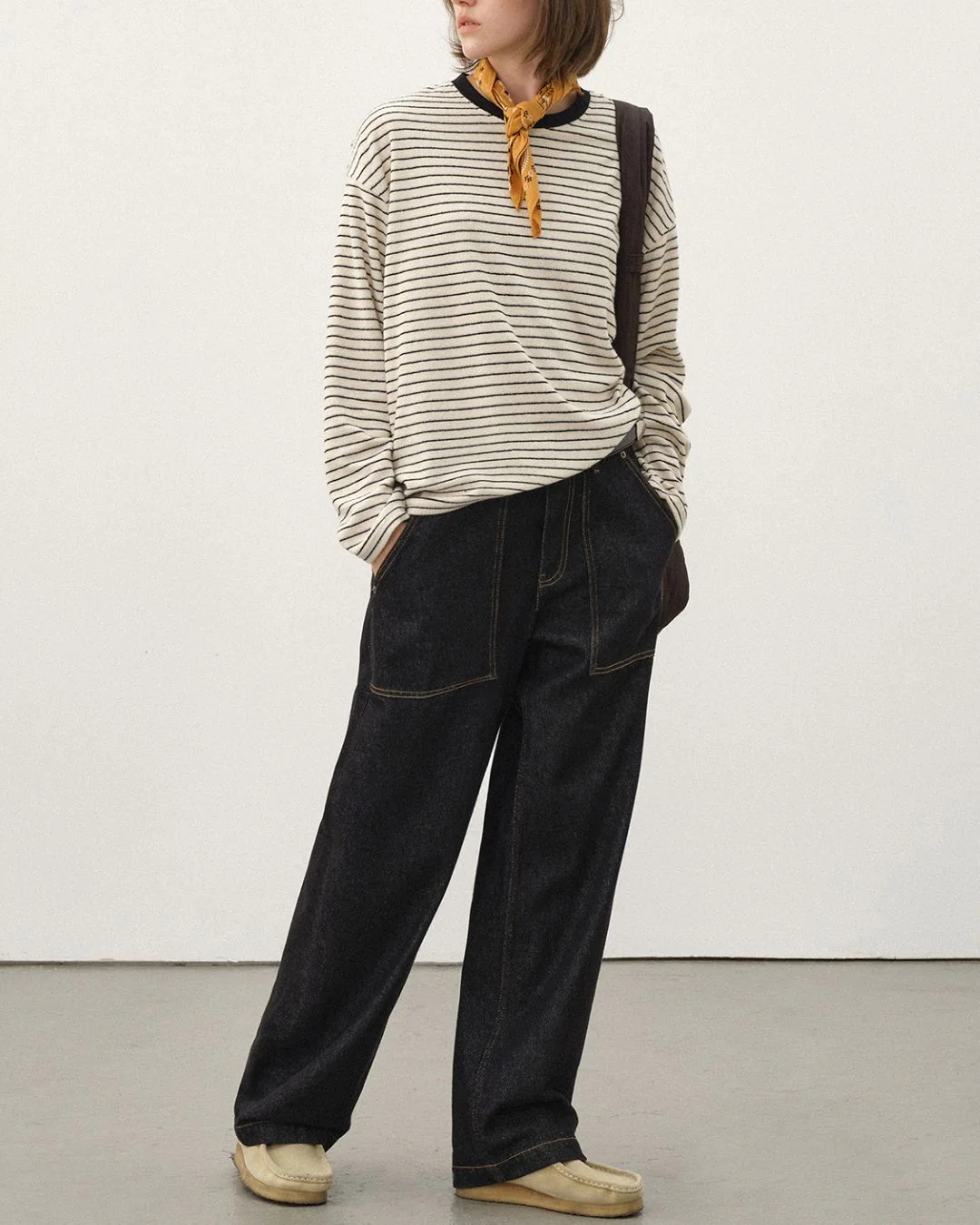 Terry Cloth Border T-shirt LT069