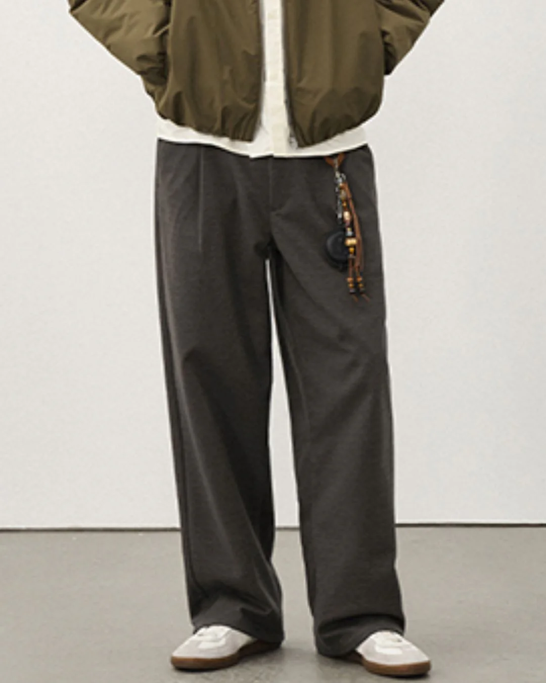 Wool Straight Wide Pants WP079
