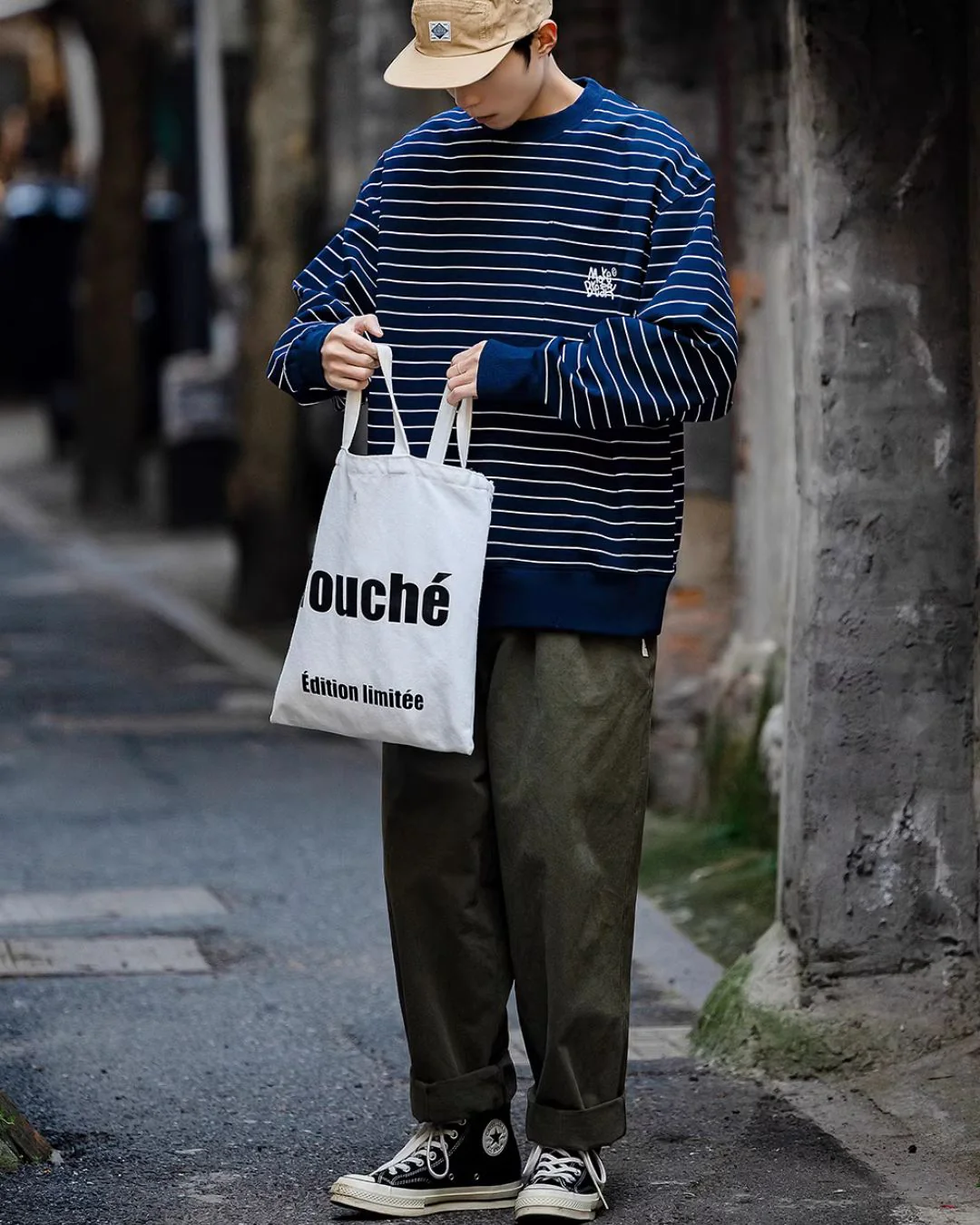 【10日以内お届け】Border Pocket Sweat SW068