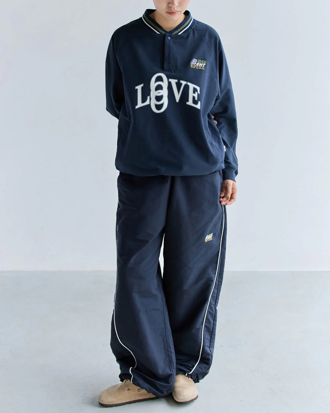 Side Line Drawstring Wide Pants WP087