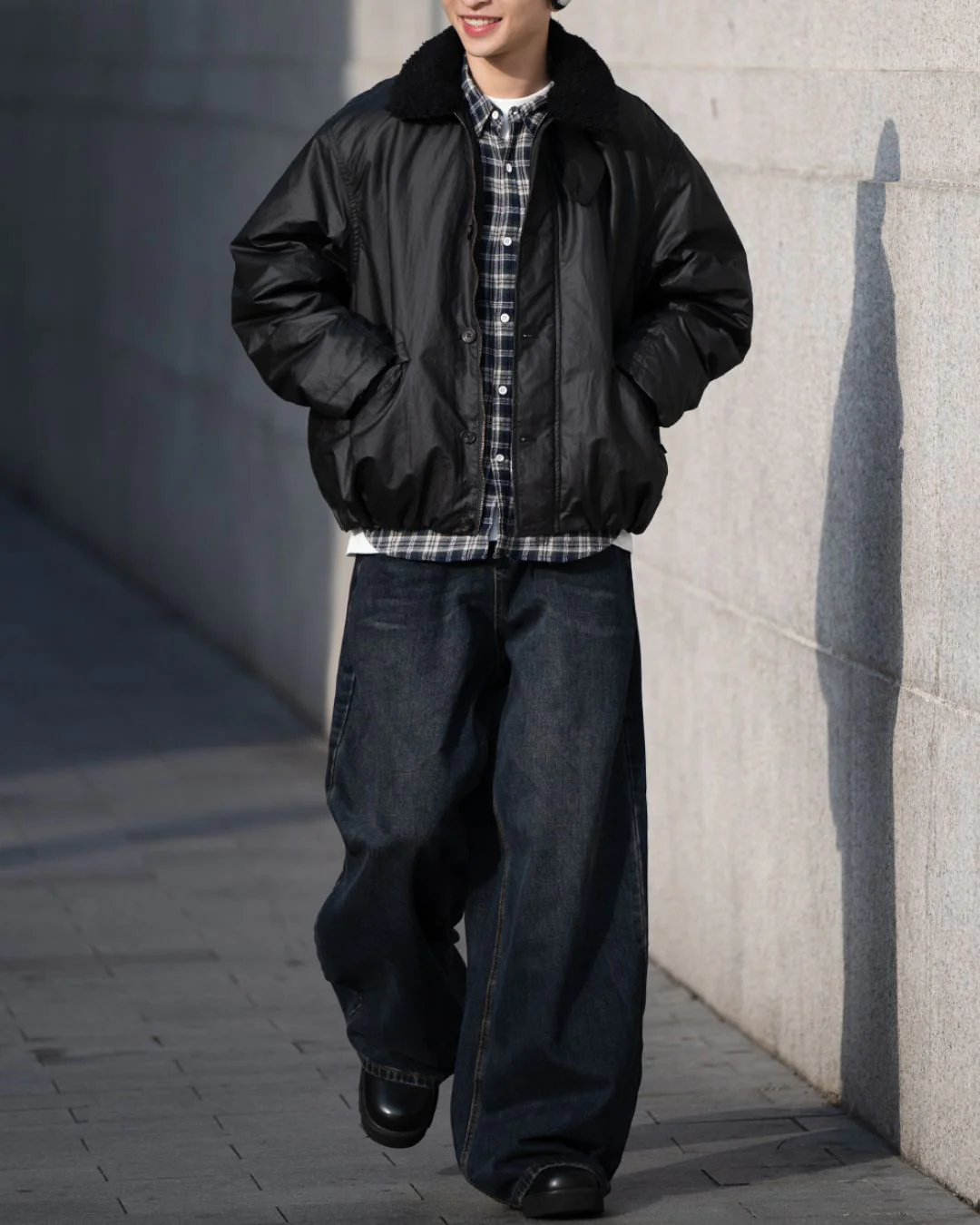 Retro Boa-collar Working Jacket JK242