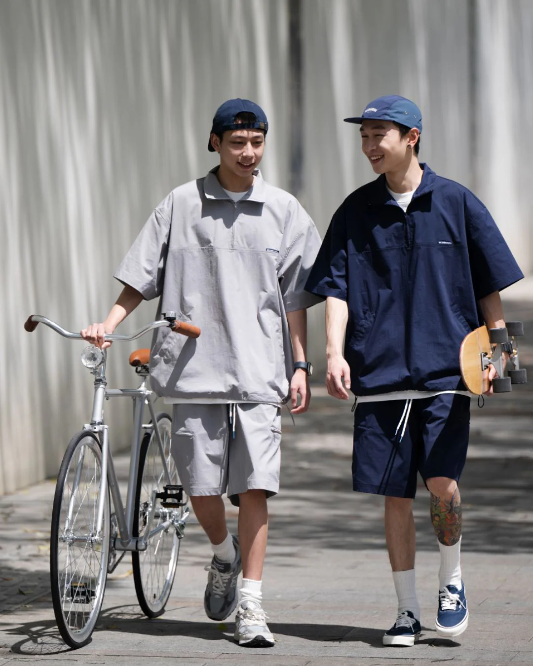 【セール】Half-zip Drawstring Shirt SS066