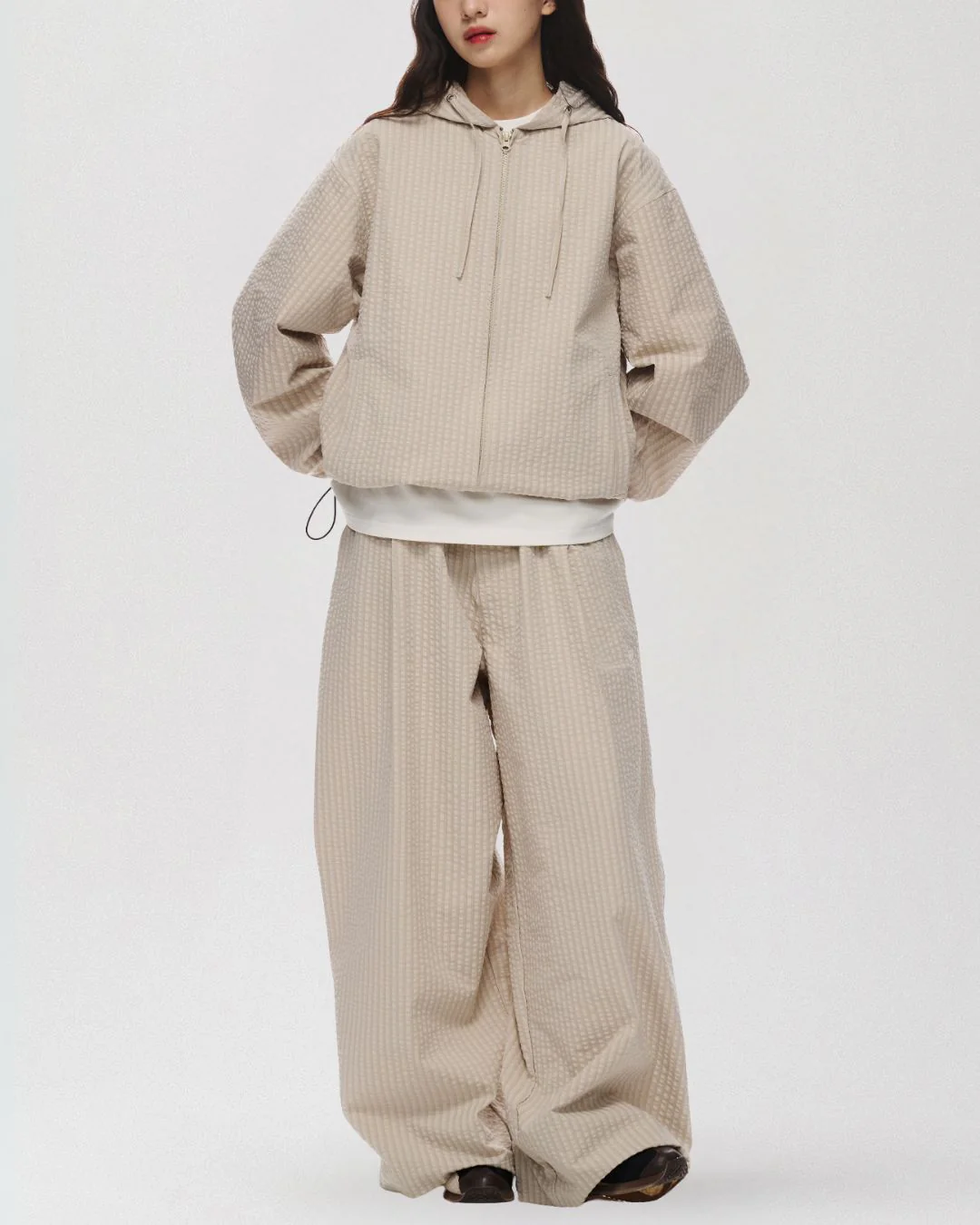 Check Full Zip Hoodie Jacket JK238