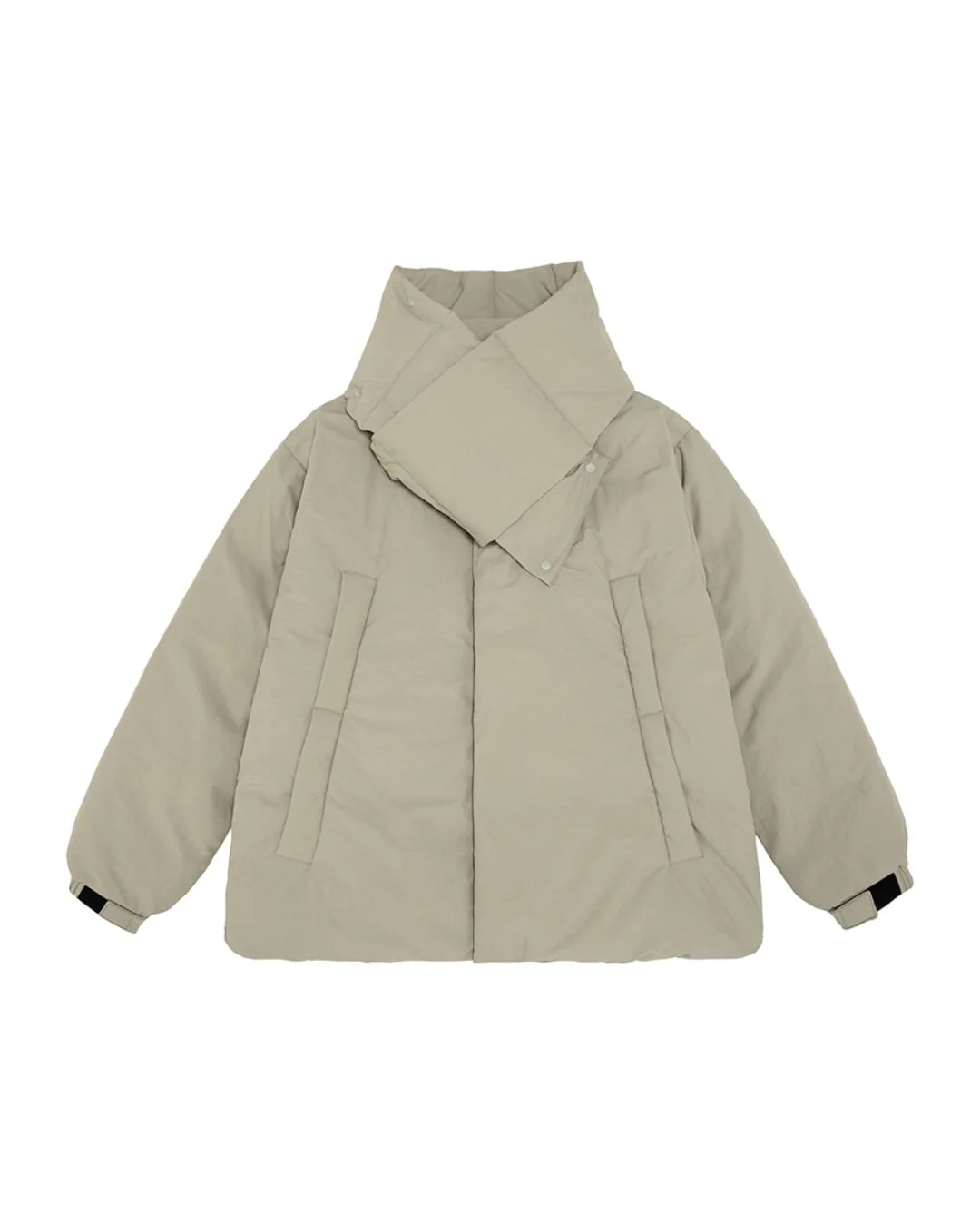 Scarf & Stand-collar Padded Jacket JK240