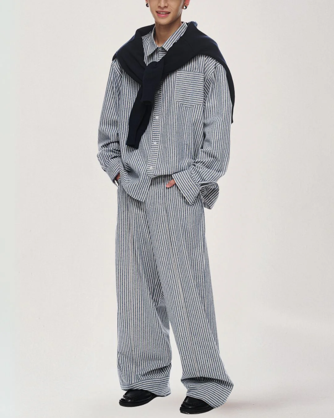 Cotton Striped Shirt LS097