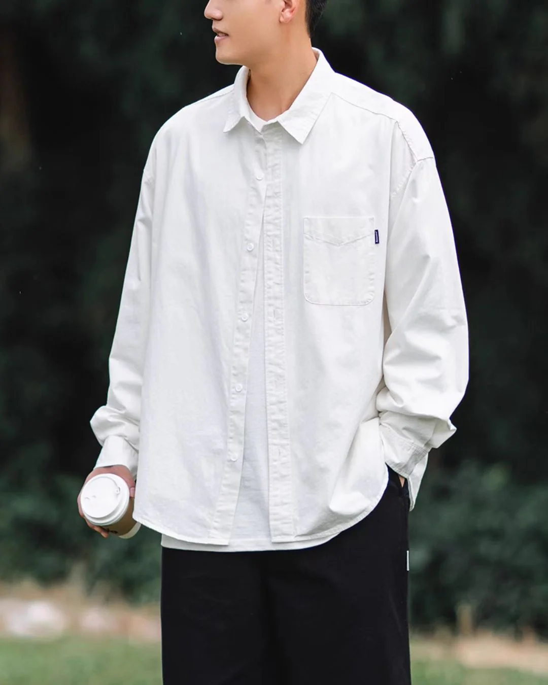 【10日以内お届け】Cotton Simple Shirt LS070