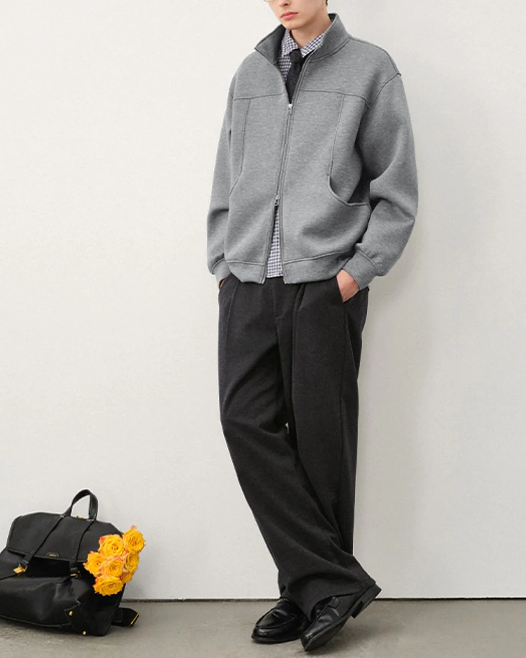 Wool Straight Wide Pants WP079