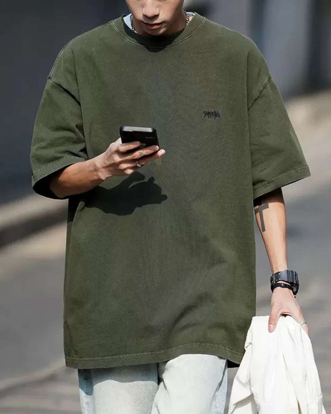 【セール】Washed Color One Point T-shirt ST122
