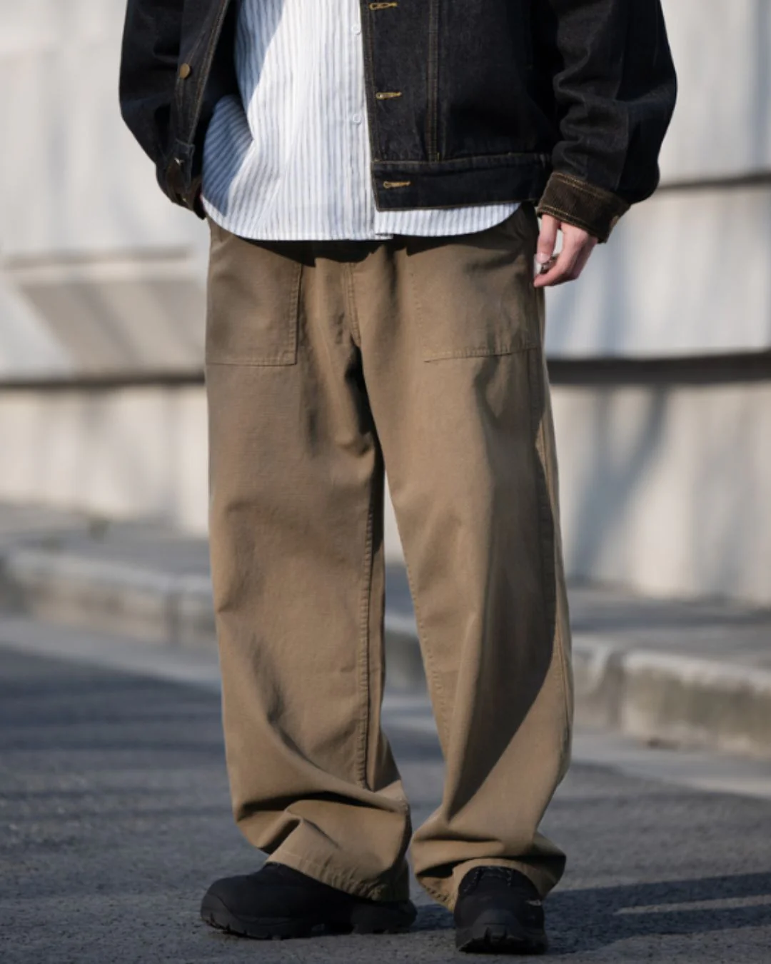 【10日以内お届け】Straight Cotton Work Pants WP060