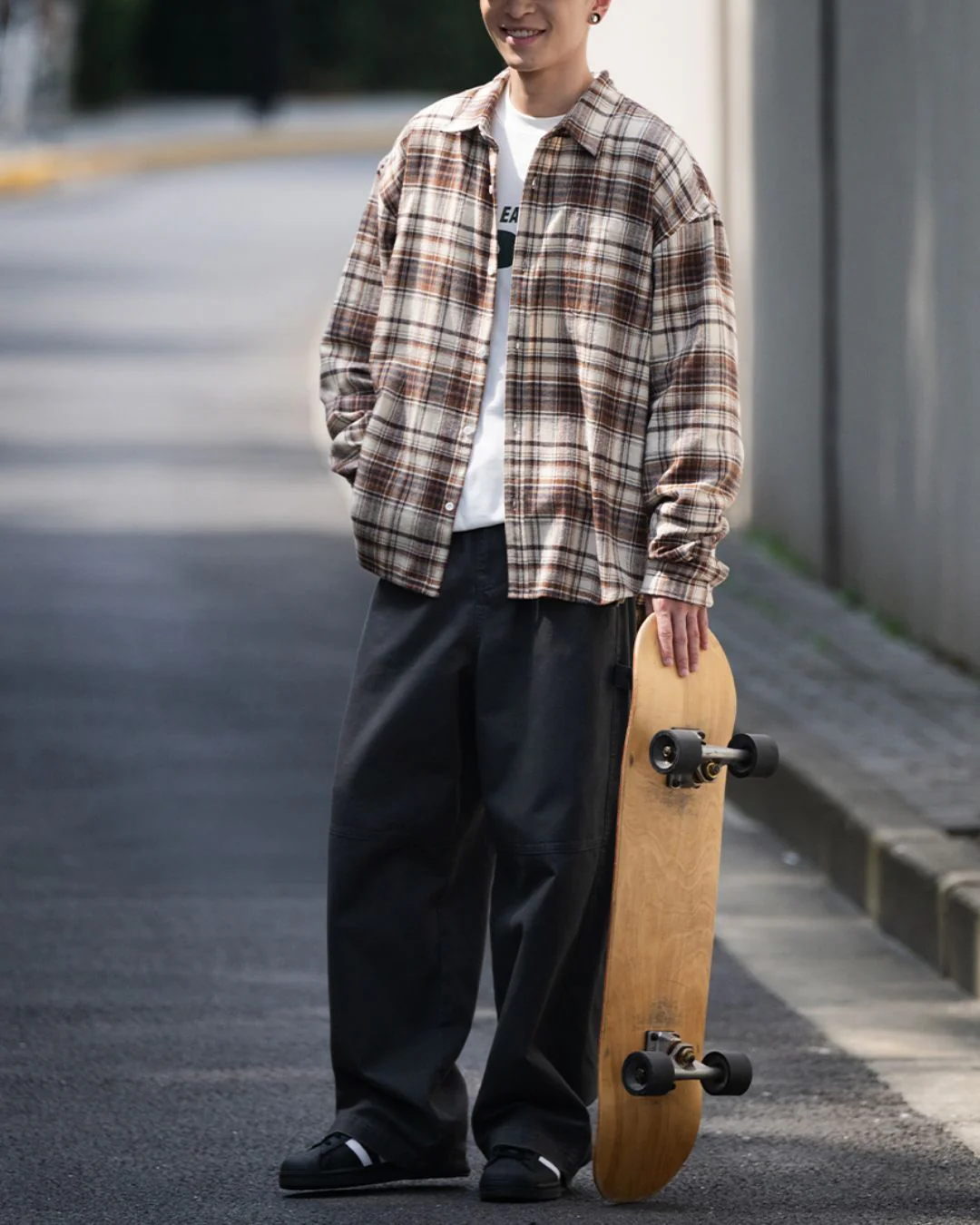 【10日以内お届け】Retro Mood Check Shirt LS081