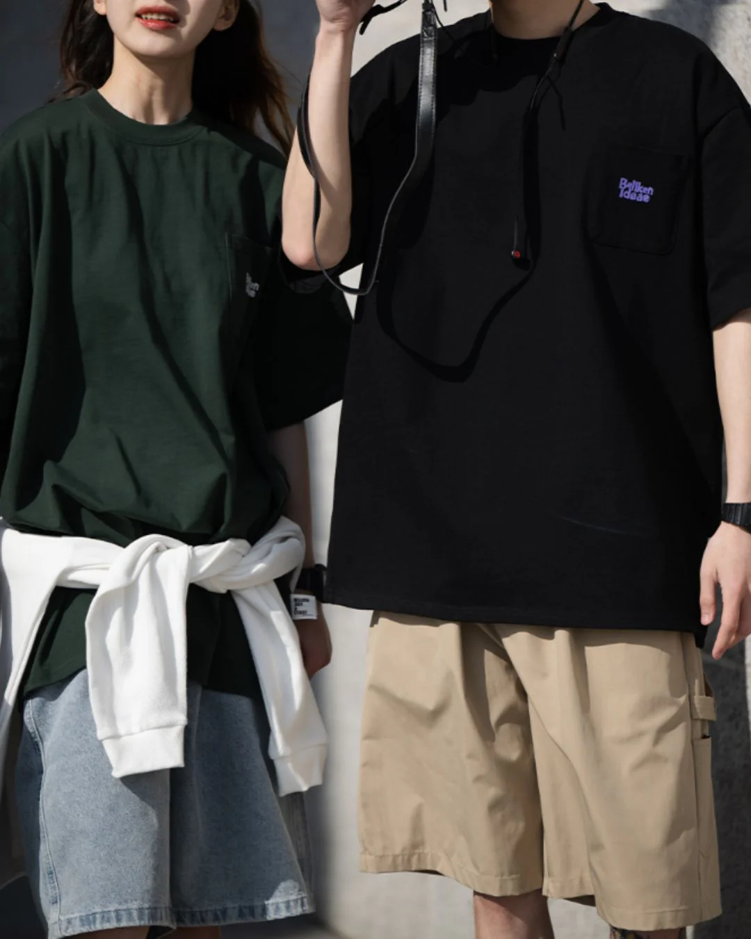 Cotton Multicolor Pocket  T-shirt ST015