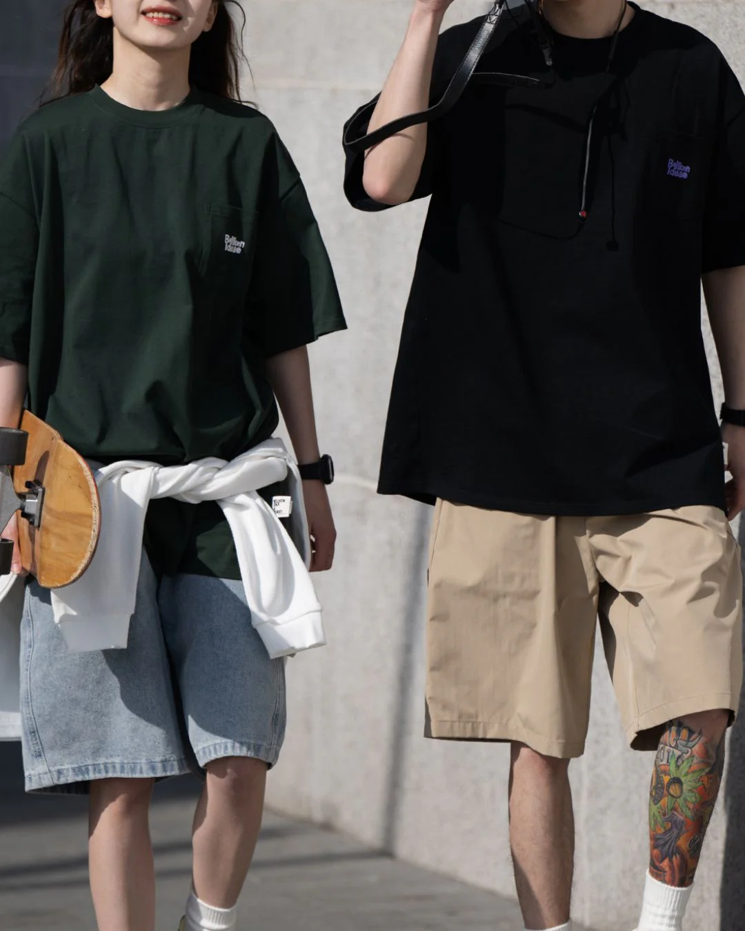 Cotton Multicolor Pocket  T-shirt ST015