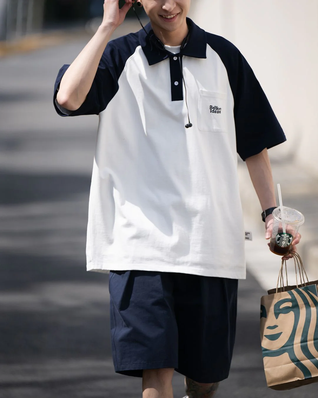 Raglan Sleeve Polo-shirt SS031
