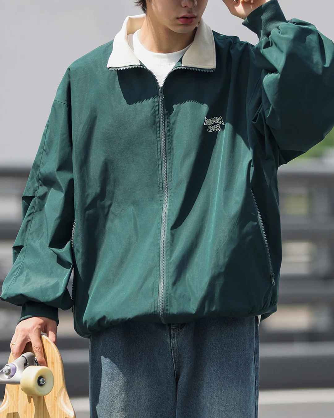 Bicolor Lapel Jacket JK124