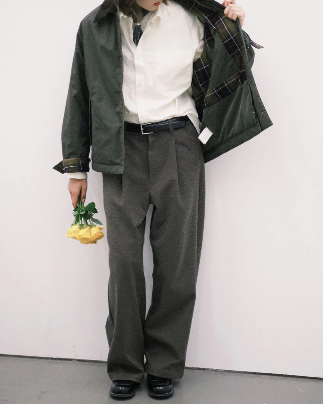 Wool Straight Wide Pants WP079