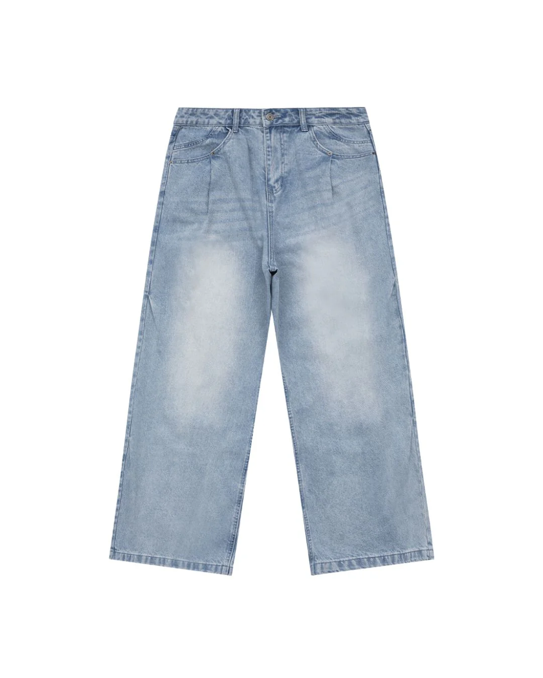 Washed Blue Wide Denim Pants DP048