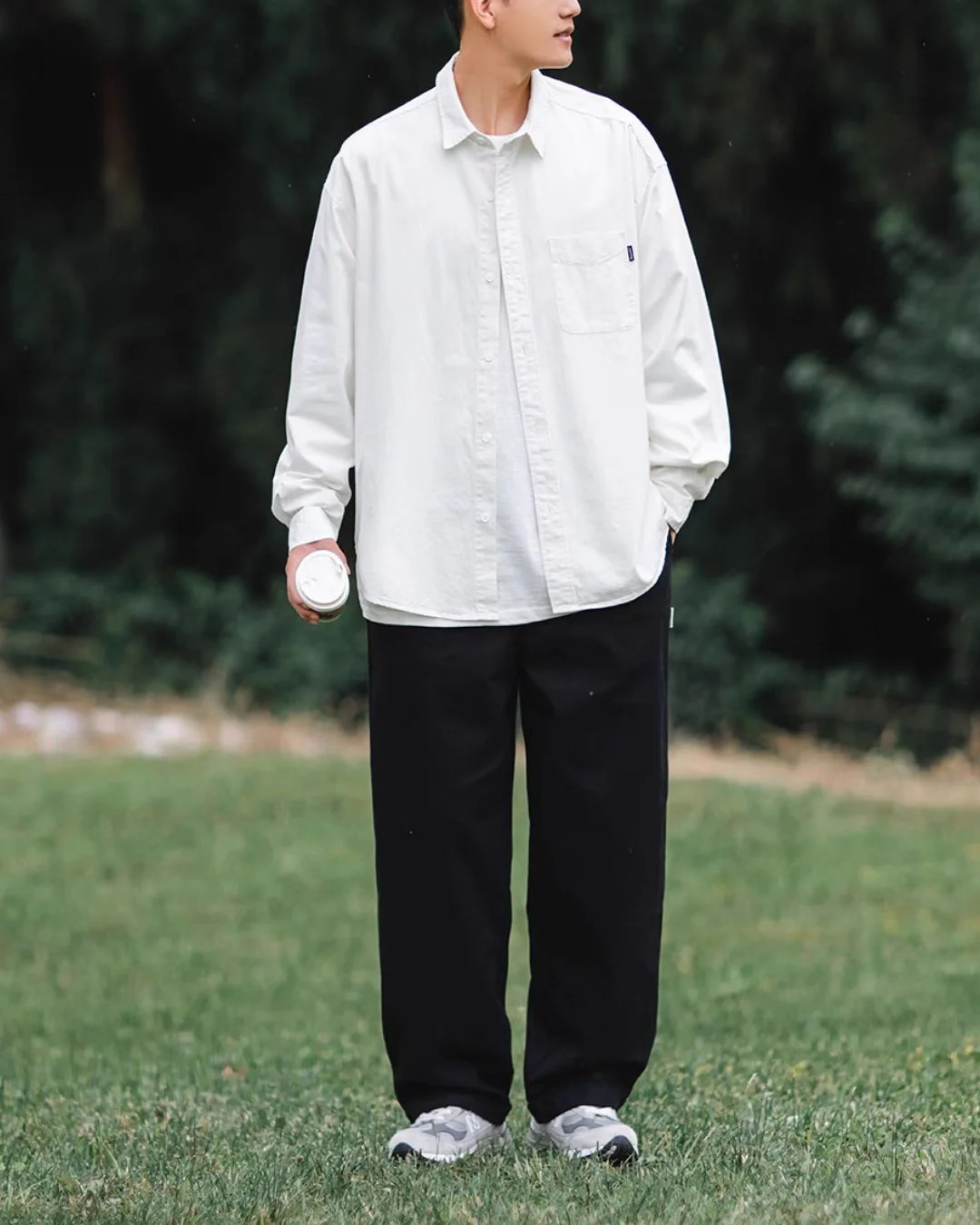 【10日以内お届け】Cotton Simple Shirt LS070