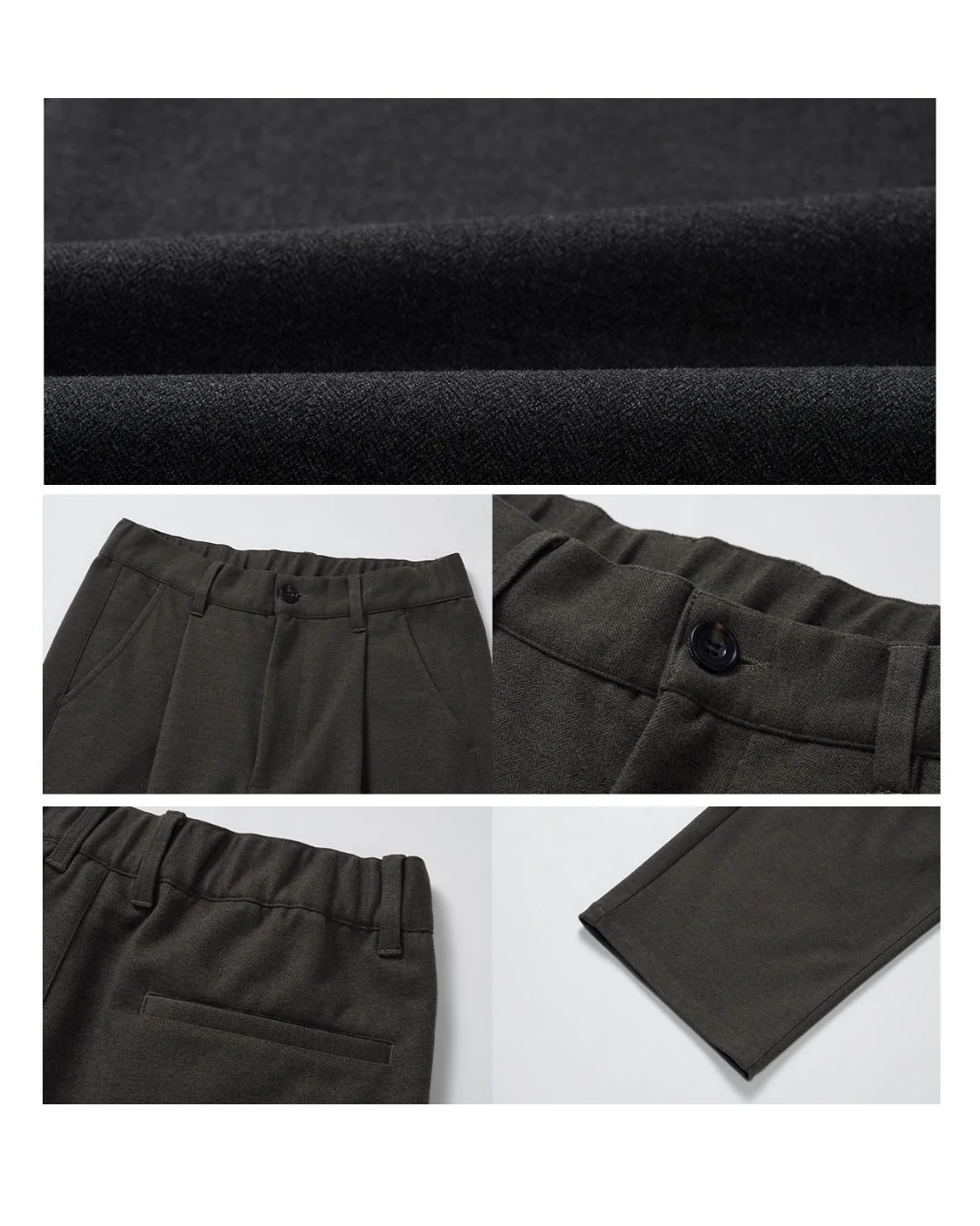 Wool Straight Wide Pants WP079
